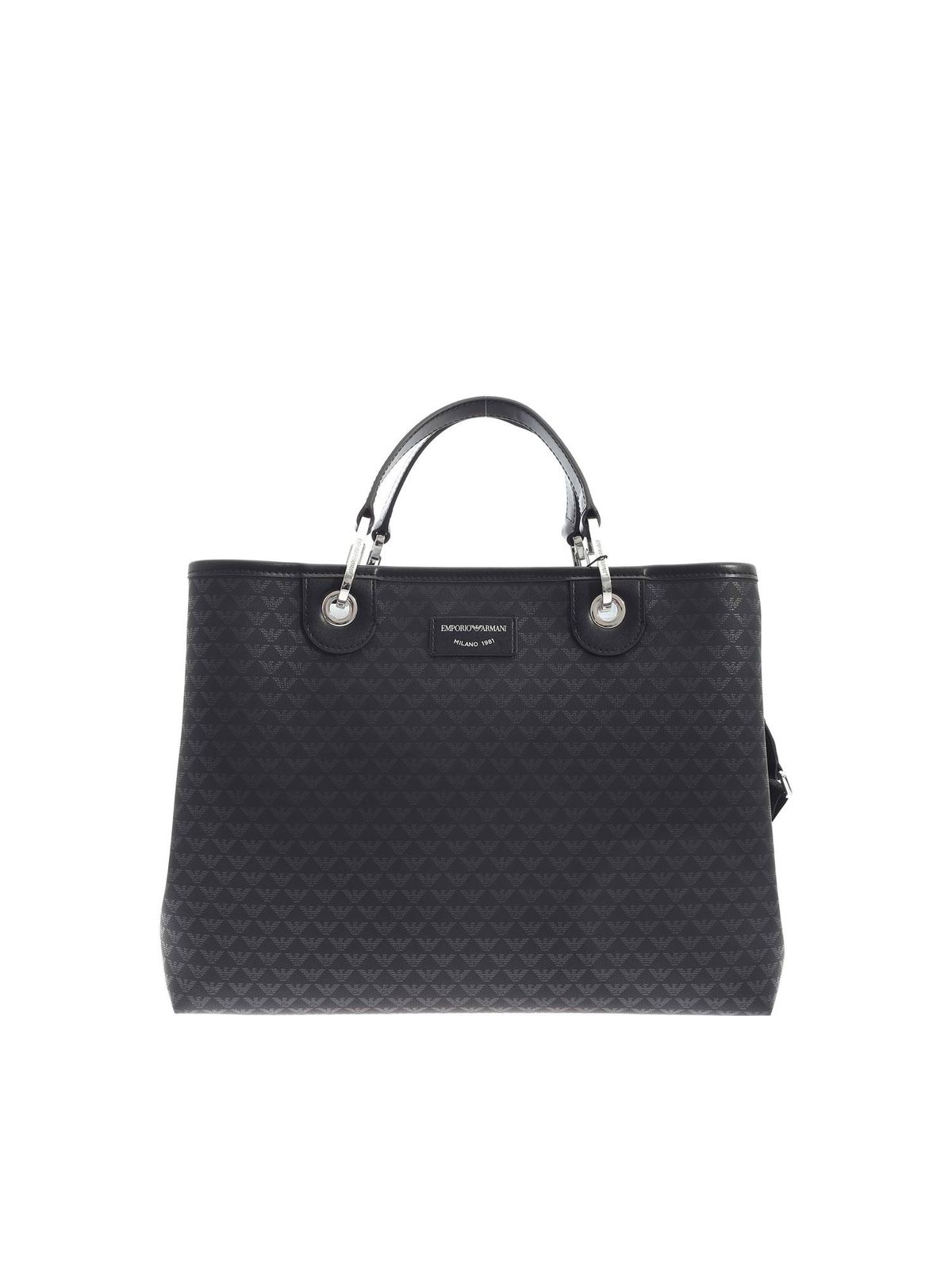 Emporio Armani - Monogram handbag in black - totes bags - Y3D165YFG5E88291