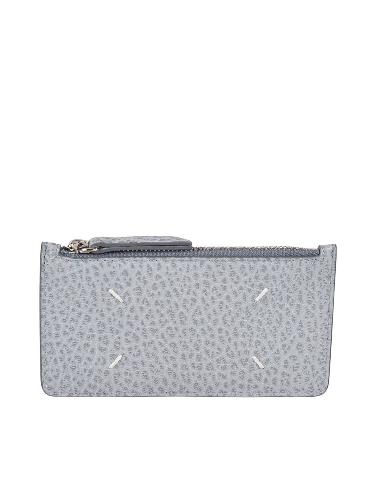 Maison Margiela - Stitching cardholder in light blue - wallets & purses ...