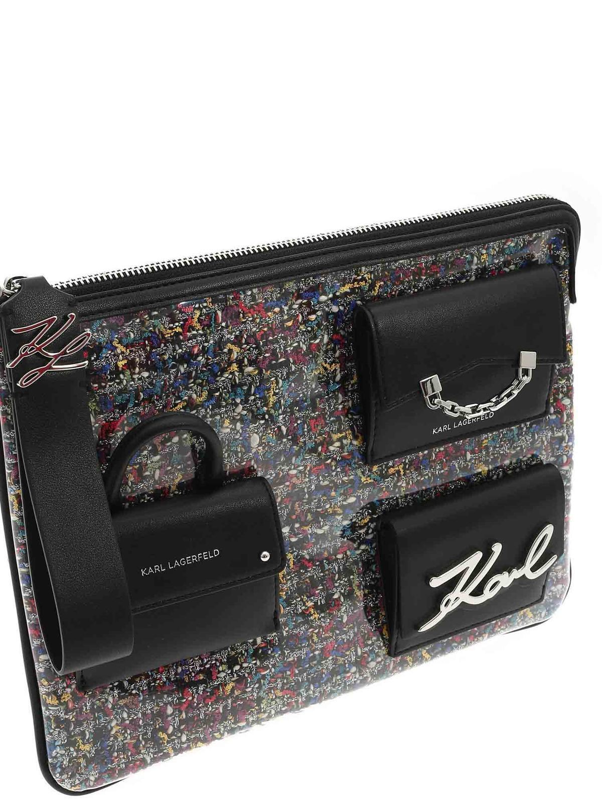 multicolor clutch bag