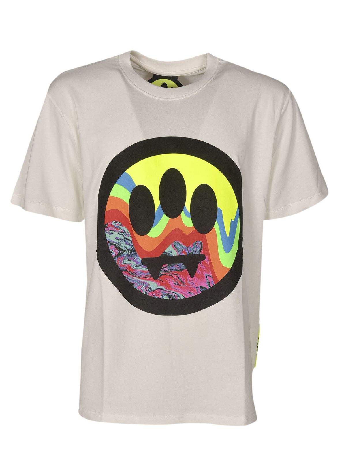 BARROW MULTIcolour FRONT LOGO T-SHIRT IN WHITE