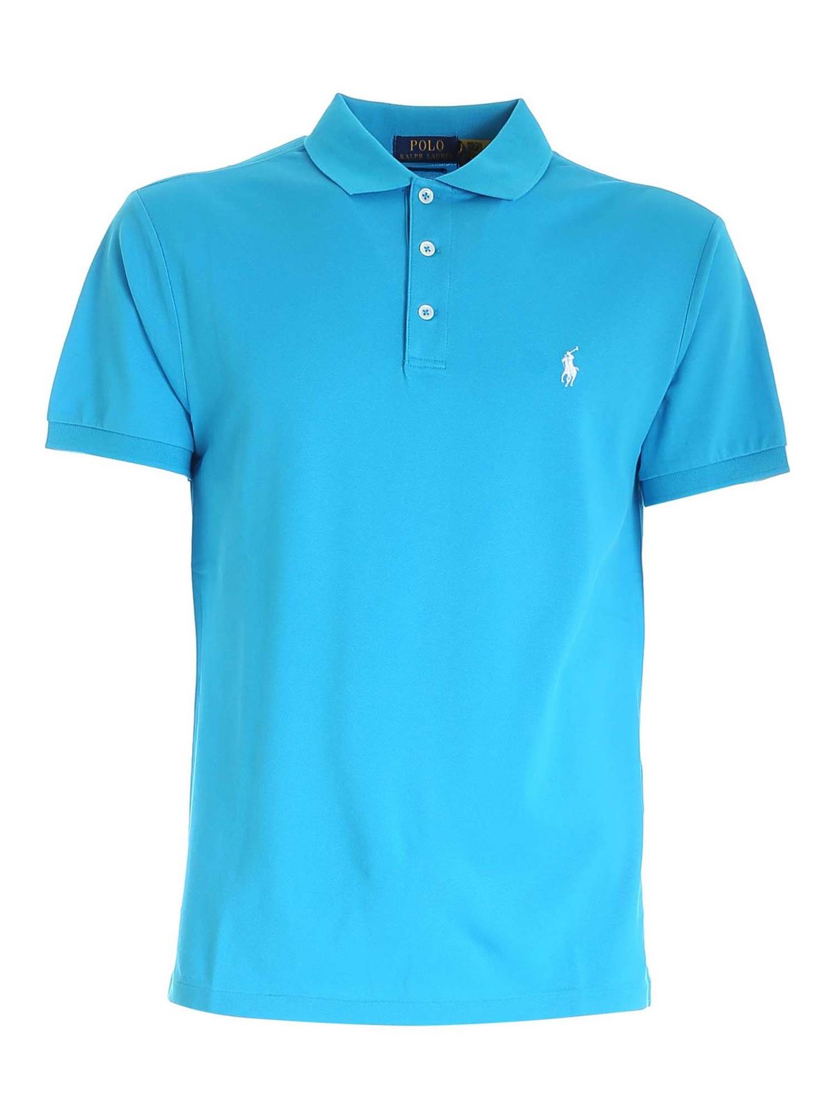 T-shirts Polo Ralph Lauren - Logo polo shirt in turquoise - 710541705176