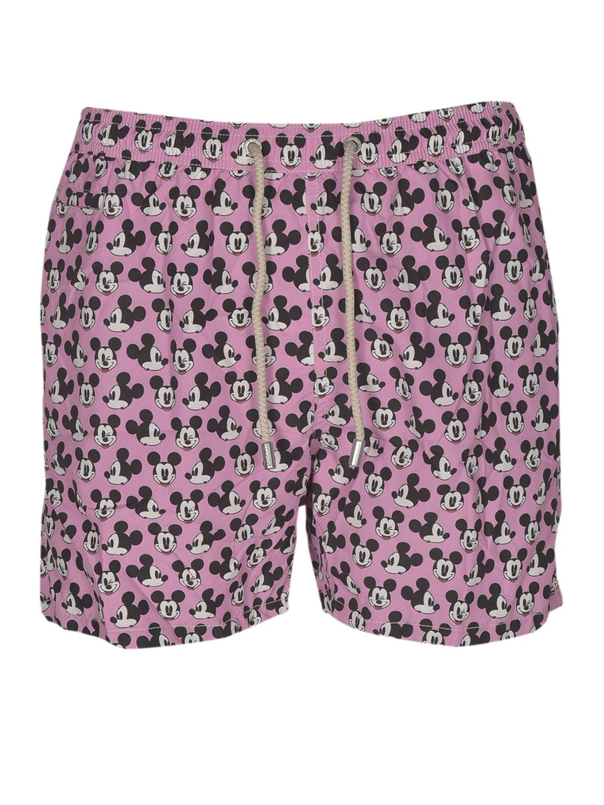 MC2 SAINT BARTH MICKEY MOUSE SWIM TRUNKS IN PINK