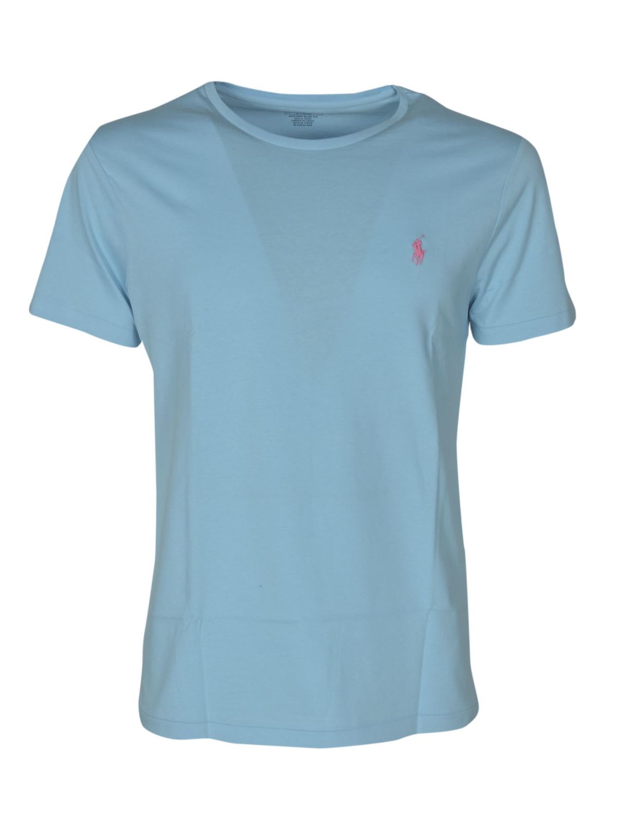 ergens vroegrijp ontmoeten T-shirts Polo Ralph Lauren - Contrasting logo t-shirt in light blue -  710671438216