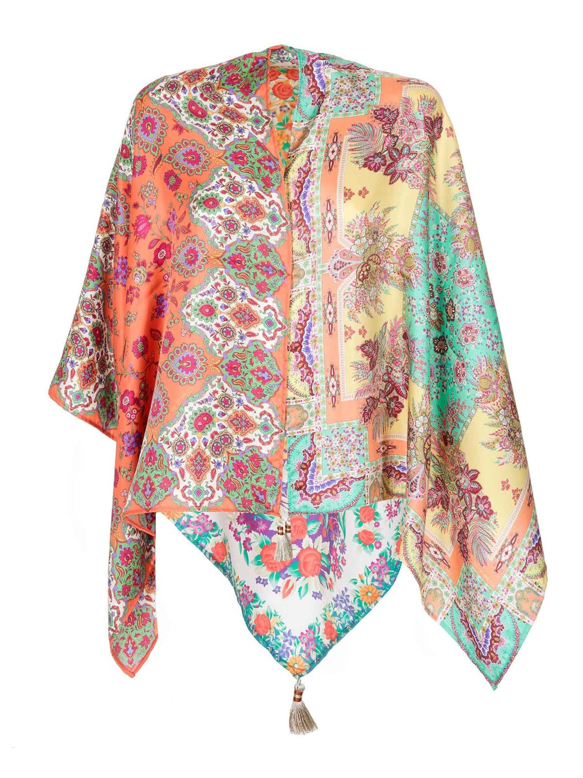 Capes & Ponchos Etro - Floral Paisley silk cape - 1203984108000