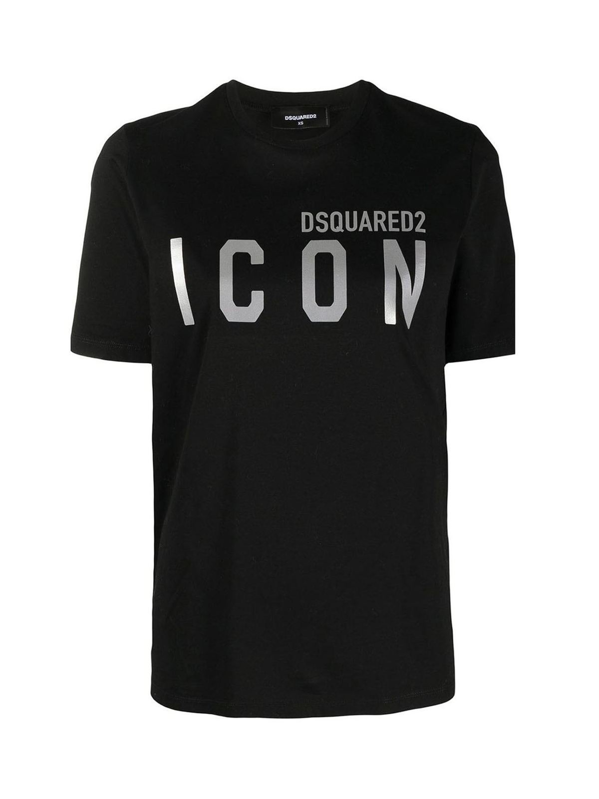 DSQUARED2 REFLECTIVE ICON T-SHIRT IN BLACK