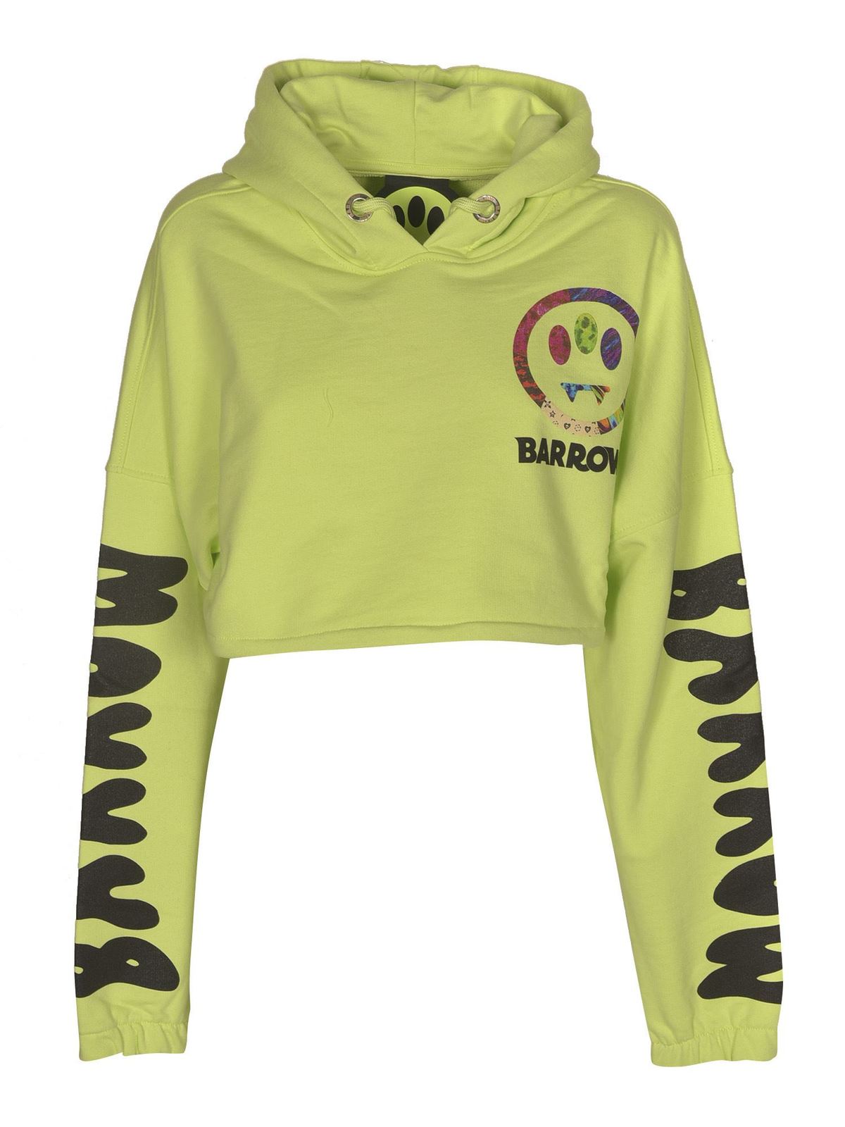 neon yellow crop hoodie