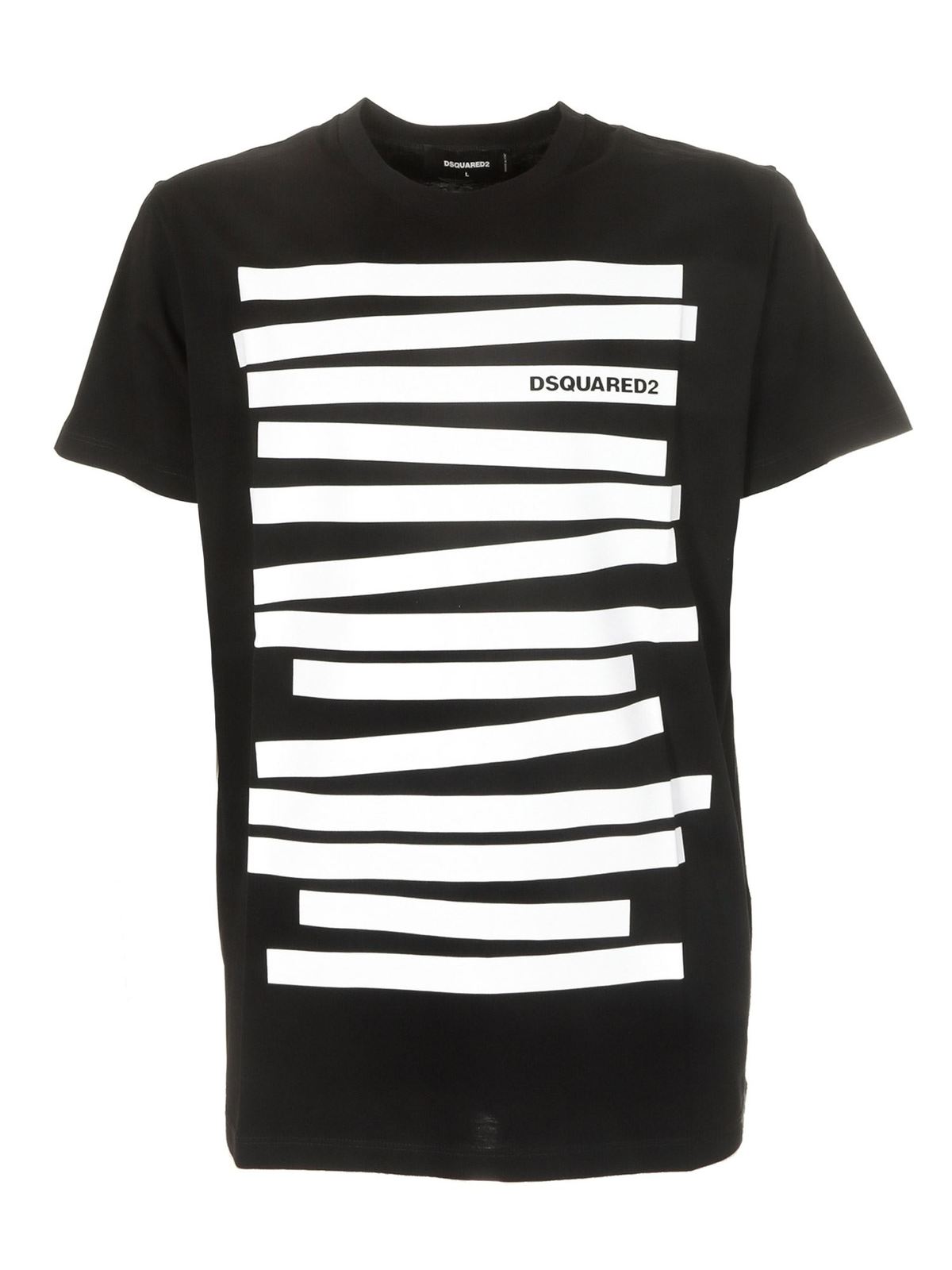 DSQUARED2 GLASSIFIED T-SHIRT IN BLACK