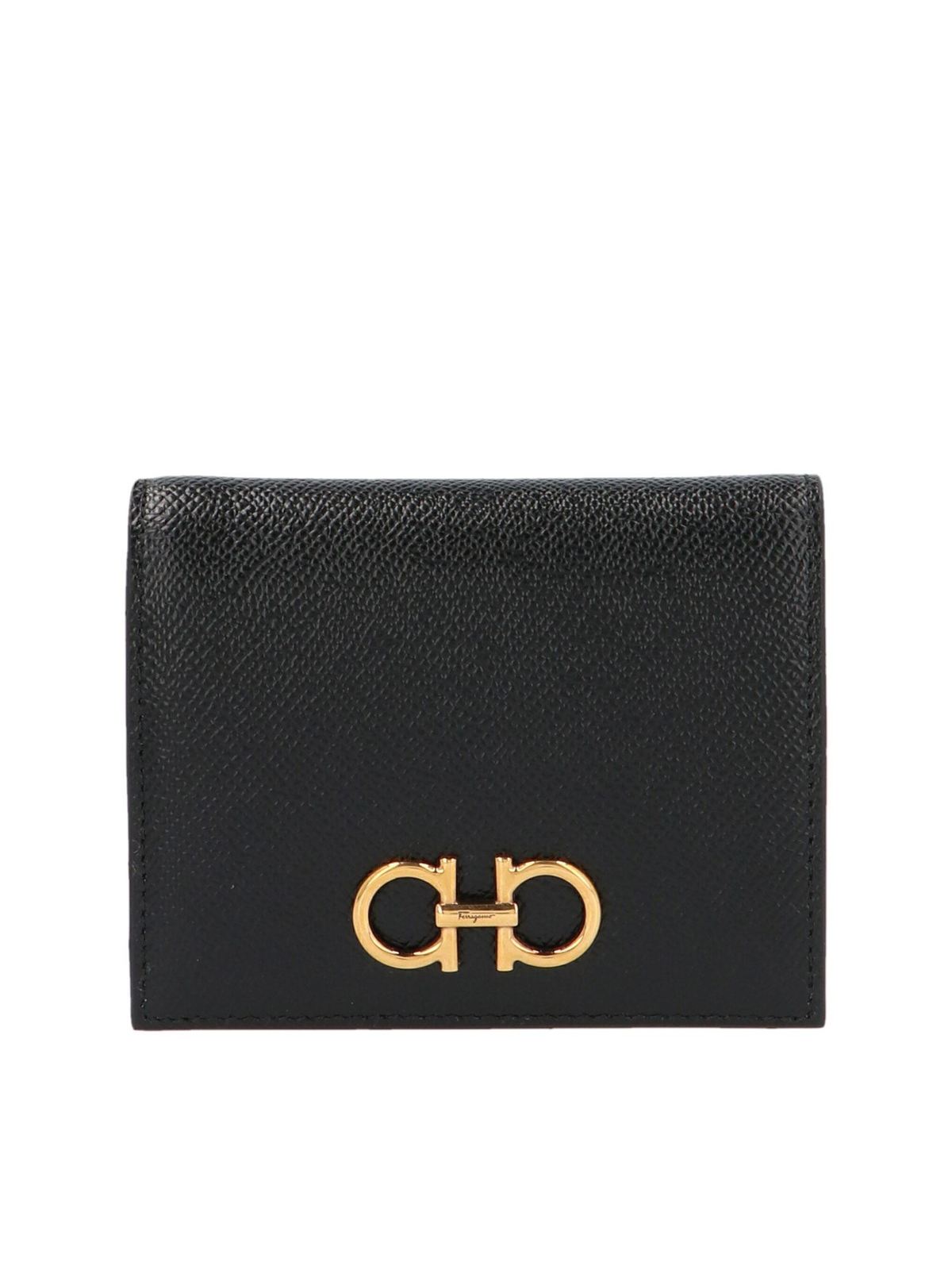 Salvatore Ferragamo - Compact Gancini wallet in black - wallets ...