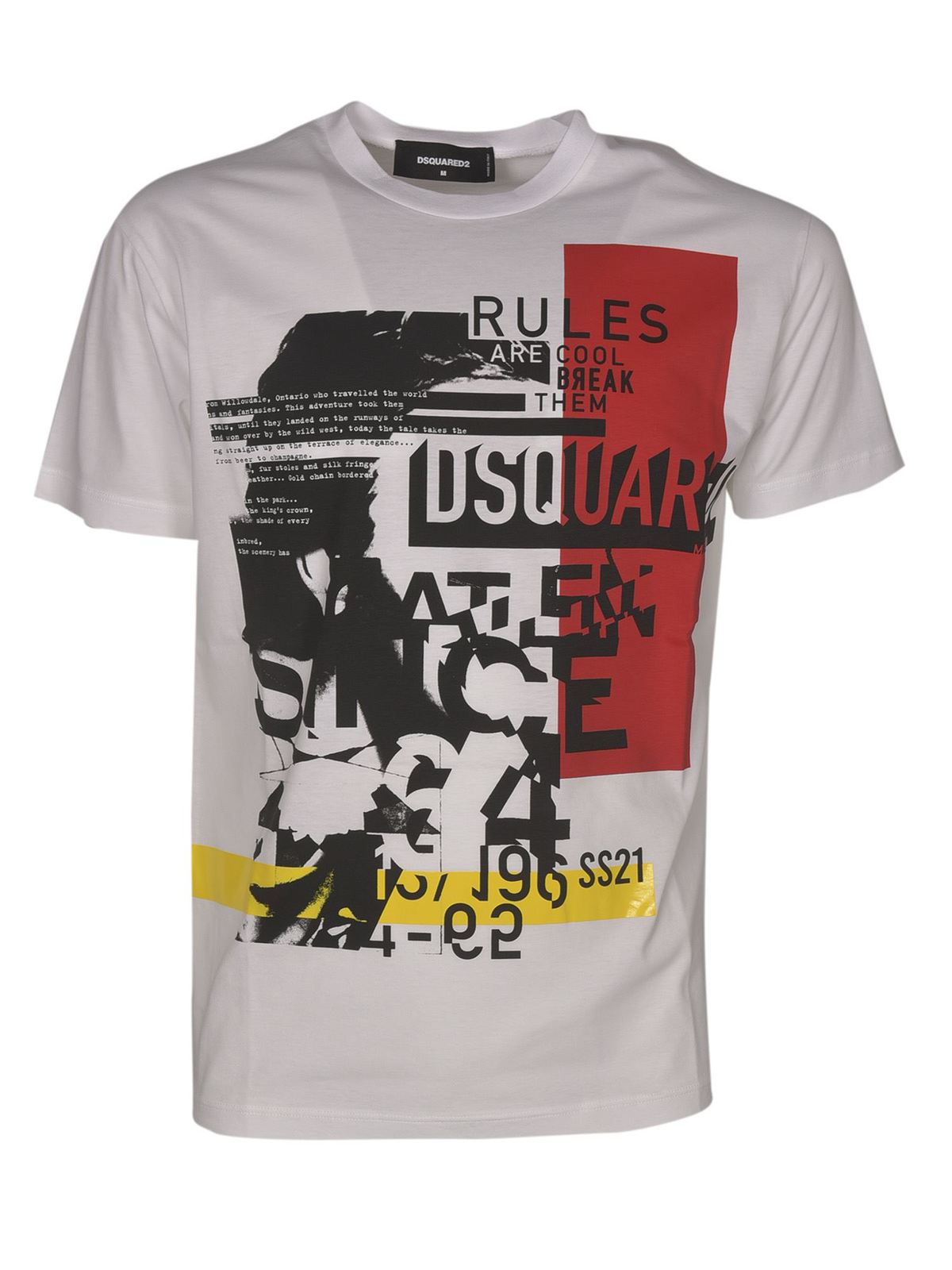DSQUARED2 PRINTED T-SHIRT IN WHITE