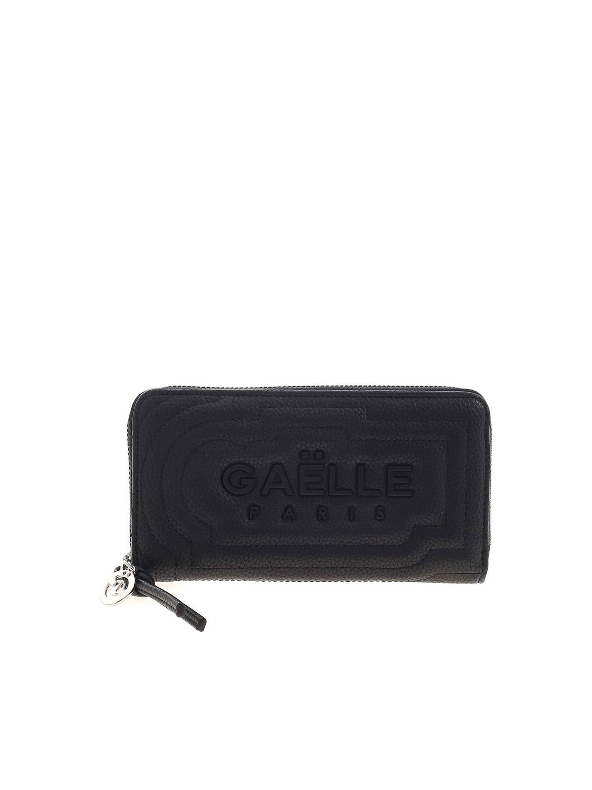 Gaelle Paris Logo Wallet In Black | ModeSens