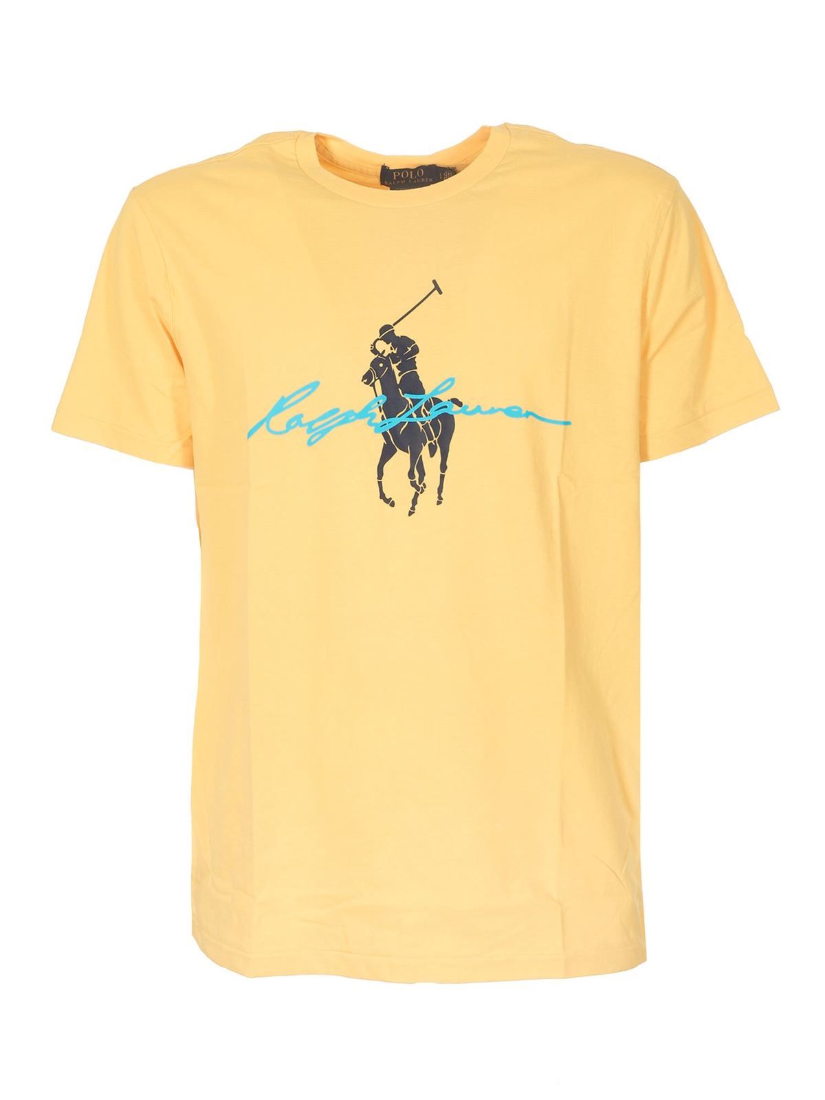 T-shirts Polo Ralph Lauren - Logo print t-shirt in yellow - 710839050006