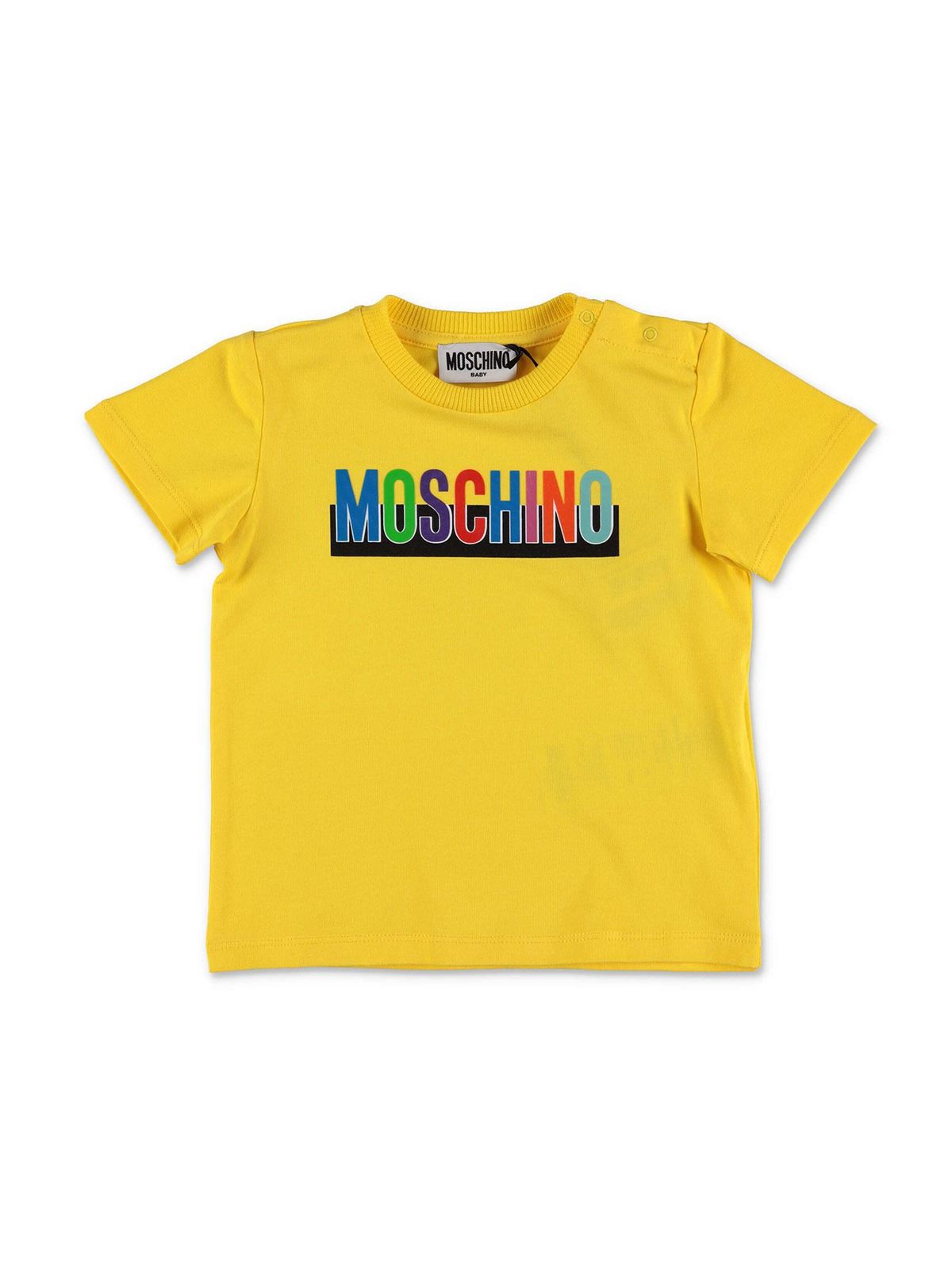 Moschino Kids' Logo T-shirt In Yellow