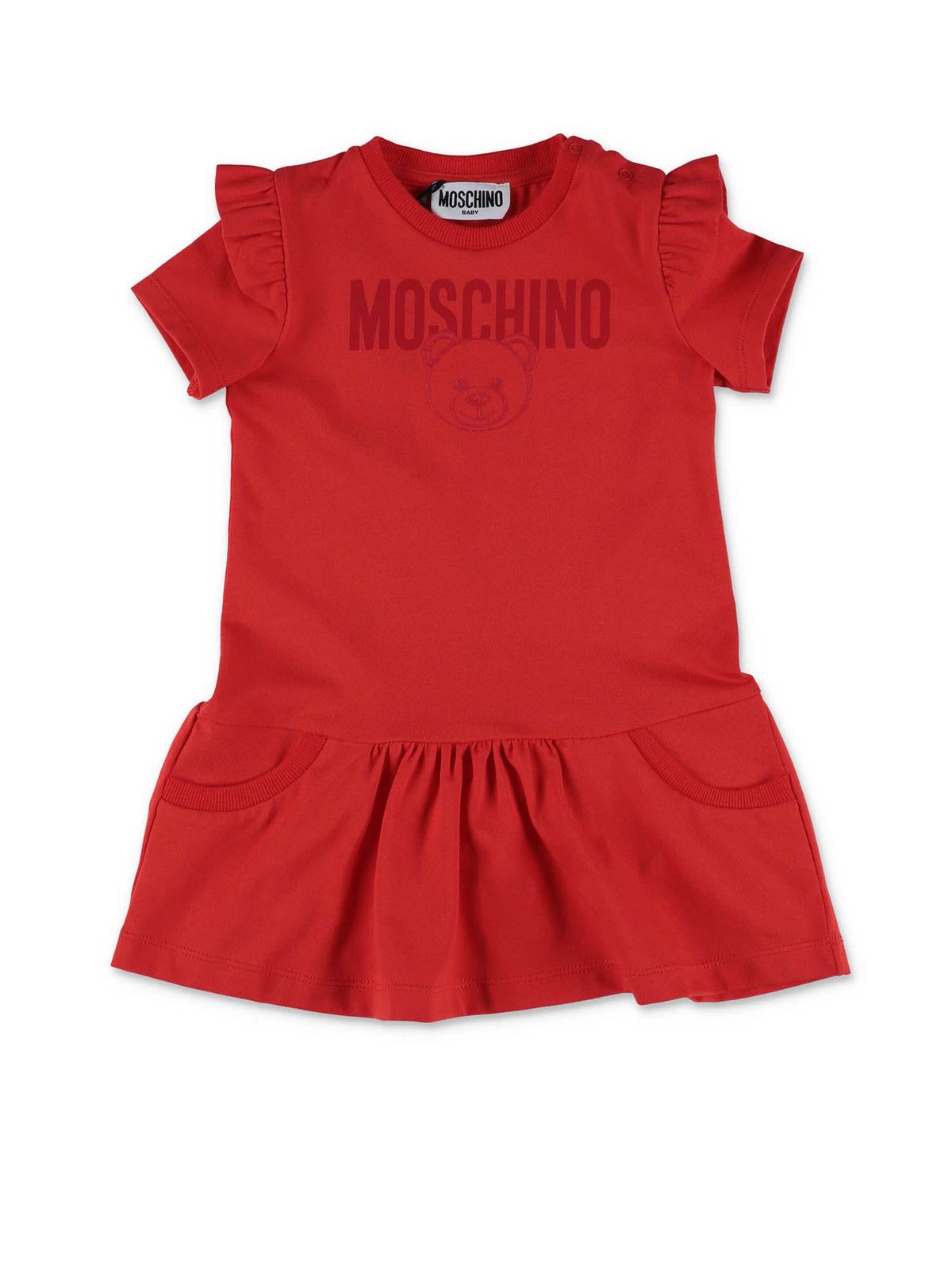 MOSCHINO RUFFLES DRESS IN RED