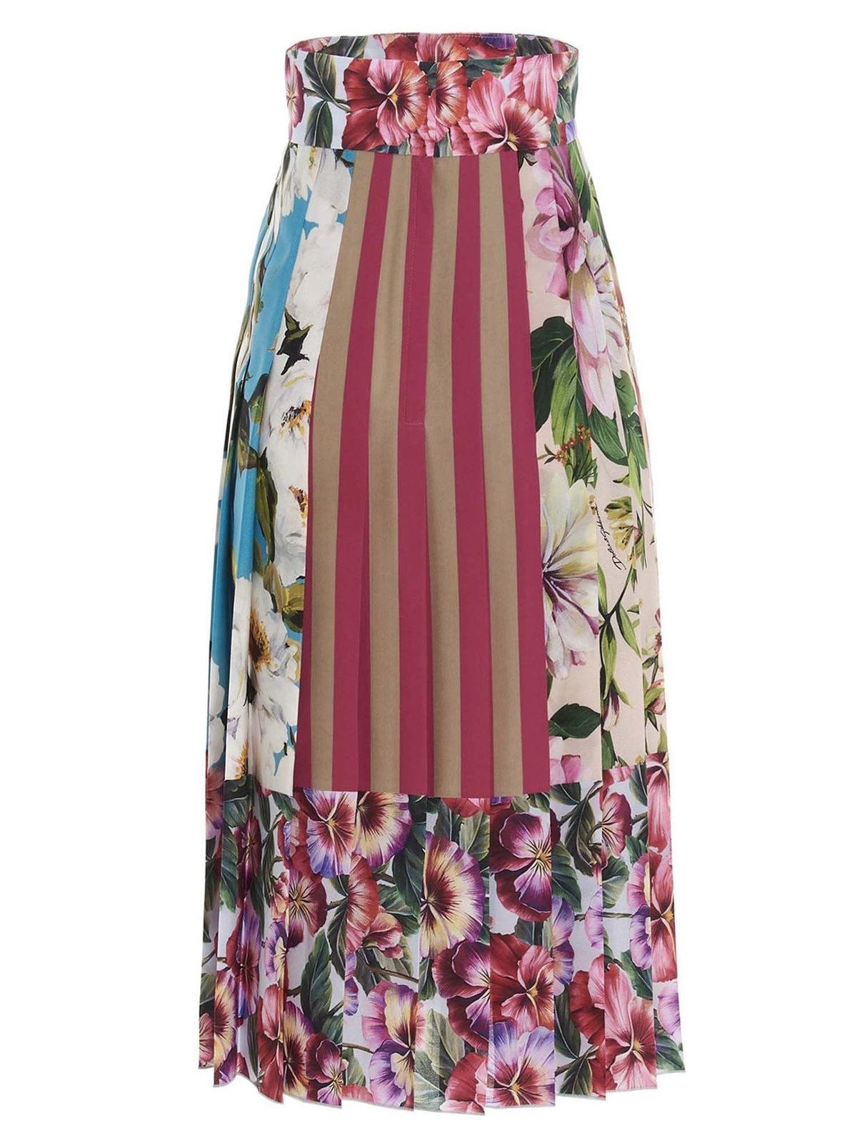 DOLCE & GABBANA PATCHWORK LONG SKIRT IN MULTICOLOR