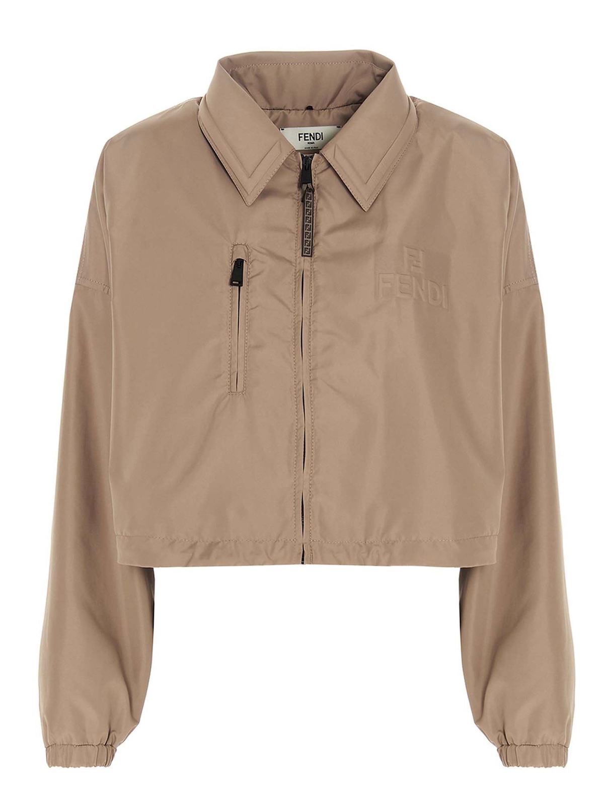 tan fendi jacket