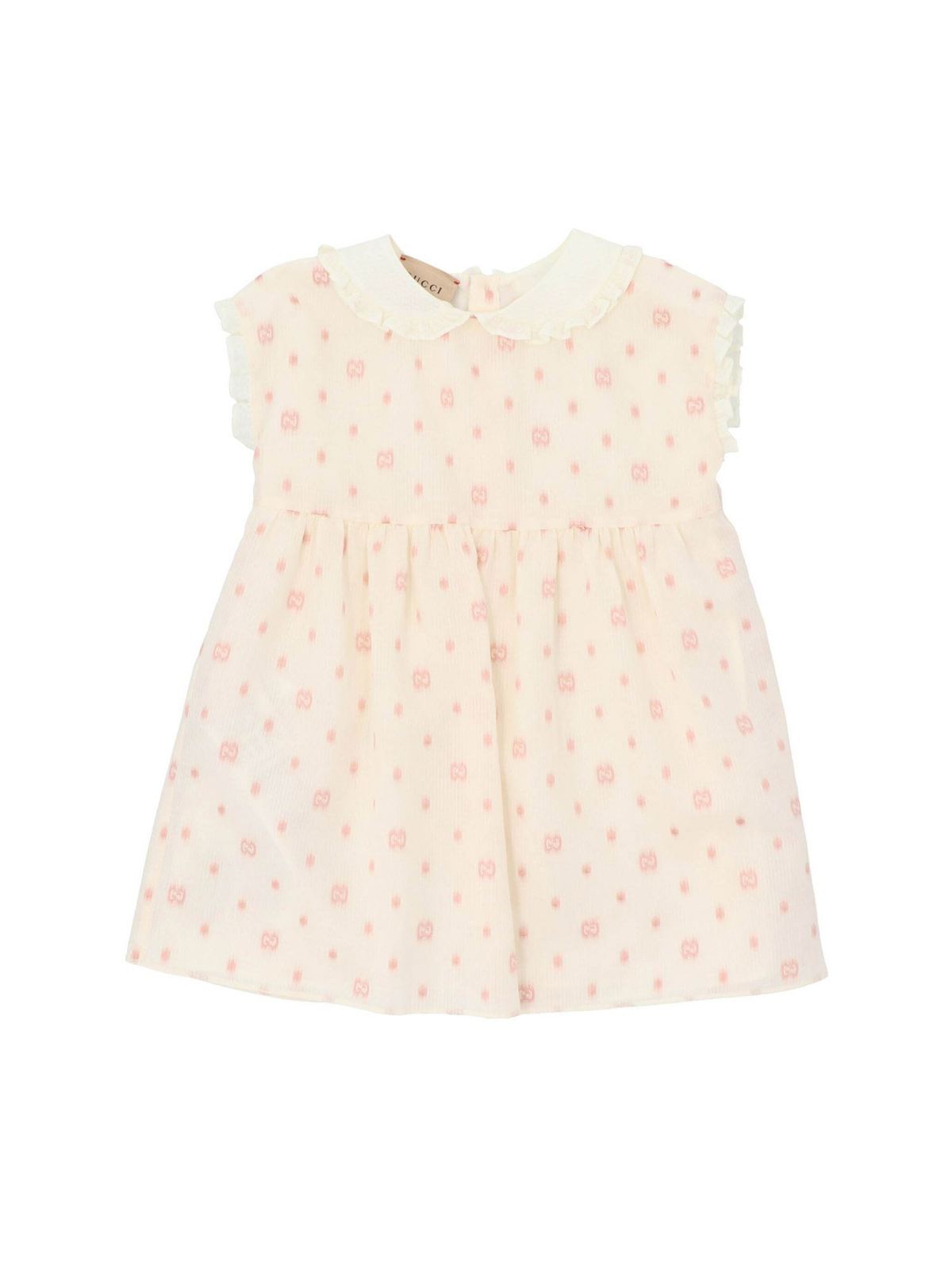 Gucci Kids' Embroidered Logo Dress In White