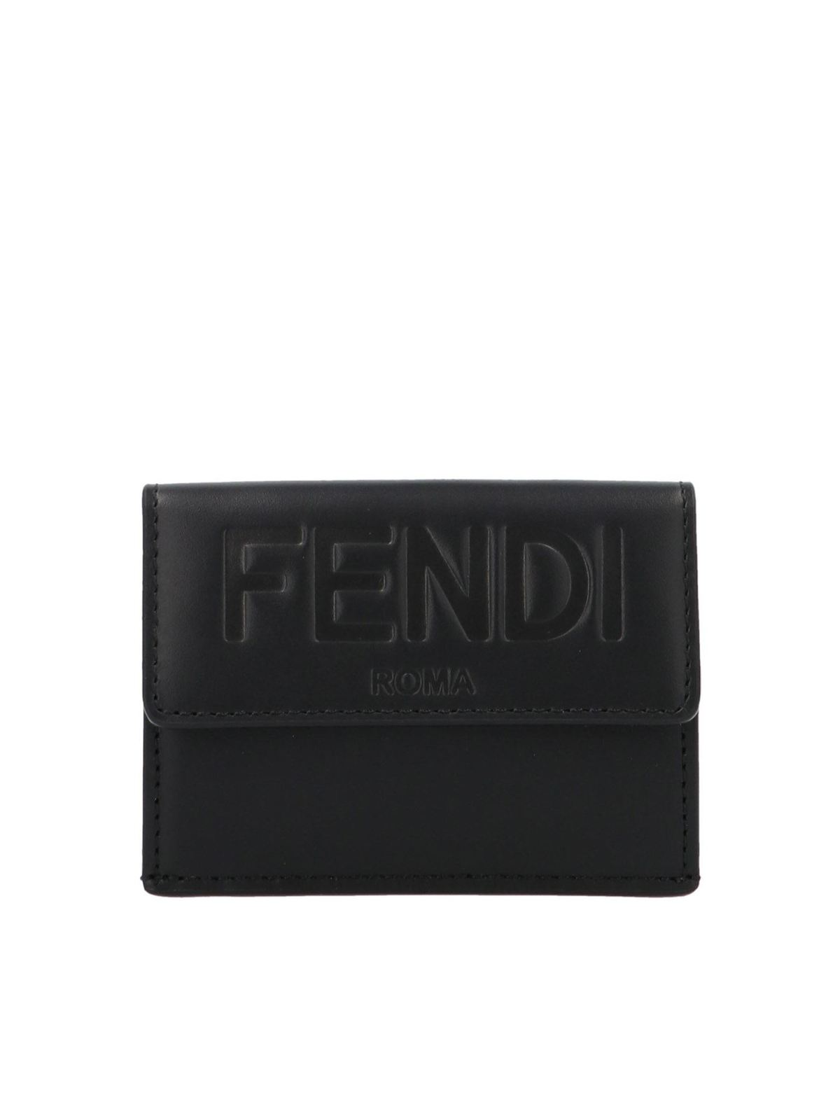 Fendi - Micro Trifold wallet in black - wallets & purses - 8M0395AAYZF0KUR