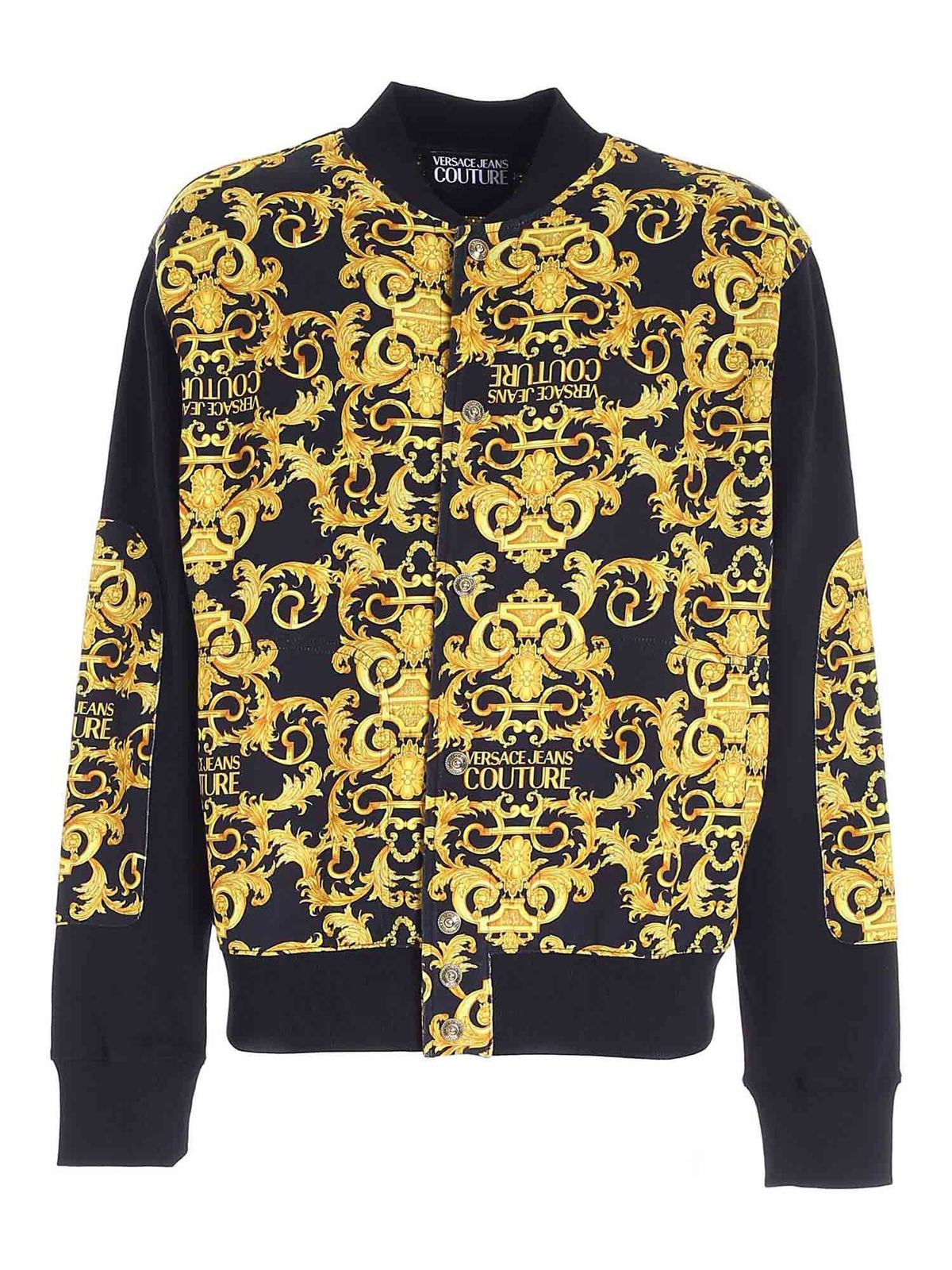 Sweatshirts & Sweaters Versace Jeans Couture - Logo baroque print ...