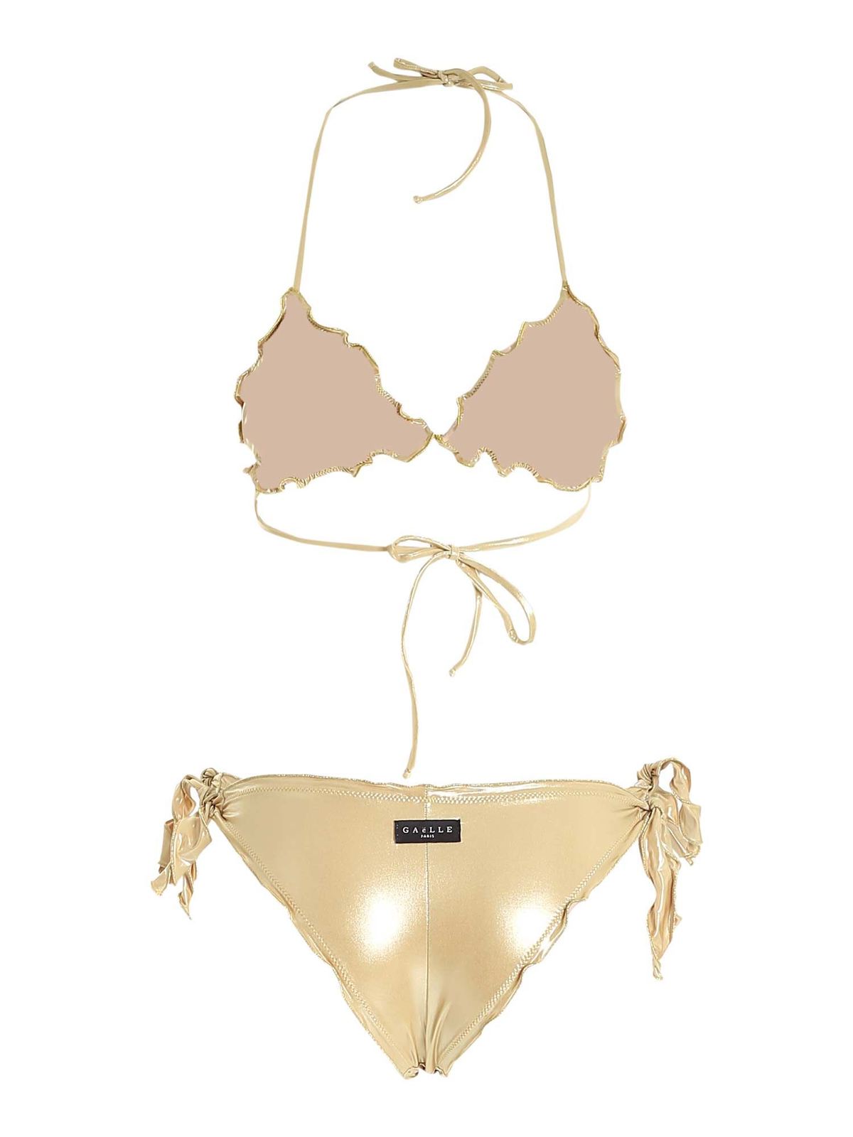 Gaelle Paris - Triangle bikini in gold color - bikinis - GBDB344VERNICEORO