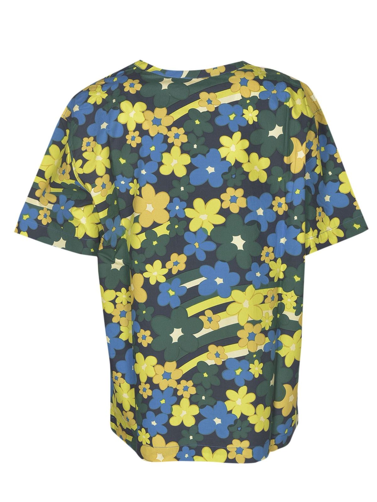 Multicolor flower print T-shirt