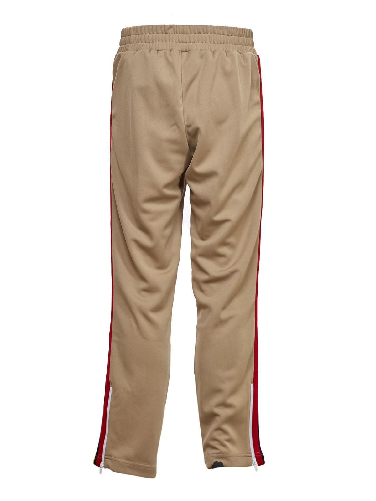 Pantaloni sport Palm Angels - Pantaloni Exodus color torrone e bianchi -  PMCA007S21FAB0068501