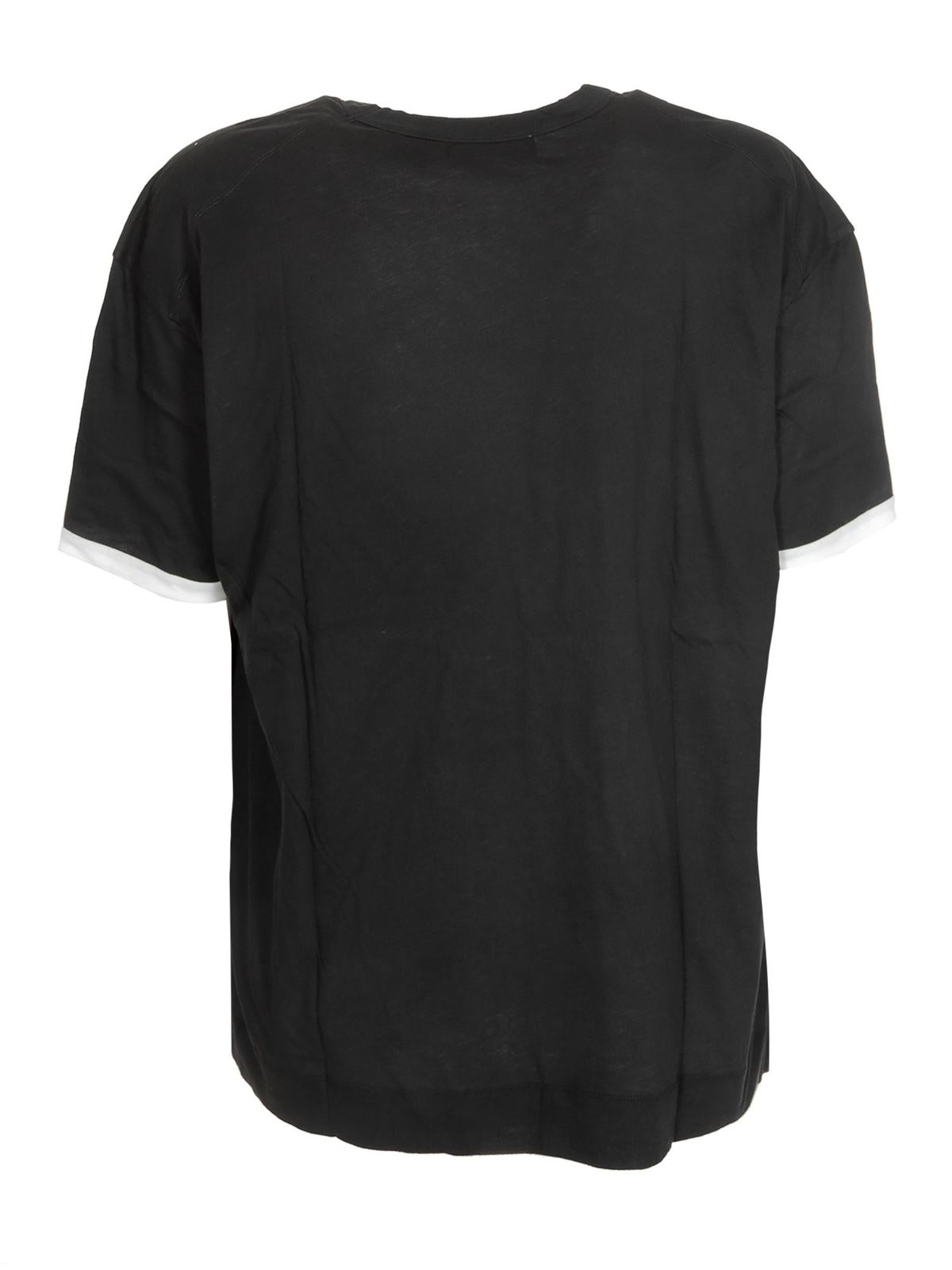 T-shirts Ambush - Layered T-shirt in black - BMAA011S21JER0011000