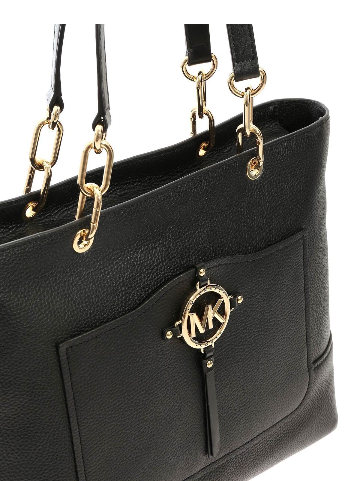 Totes bags Michael Kors - MK logo bag in black - 30S1G2AT3L001 