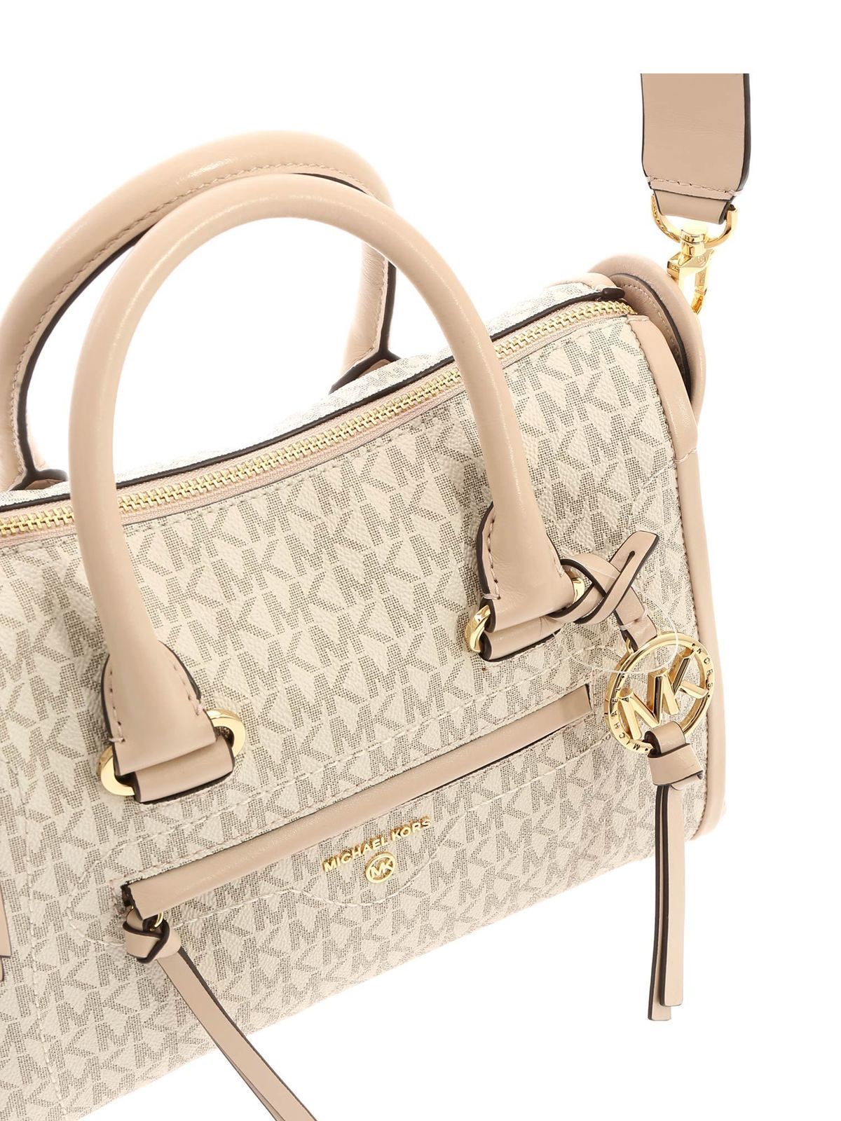 Totes bags Michael Kors Monogram bag in pink and ivory color - 30T0GCCS1B173