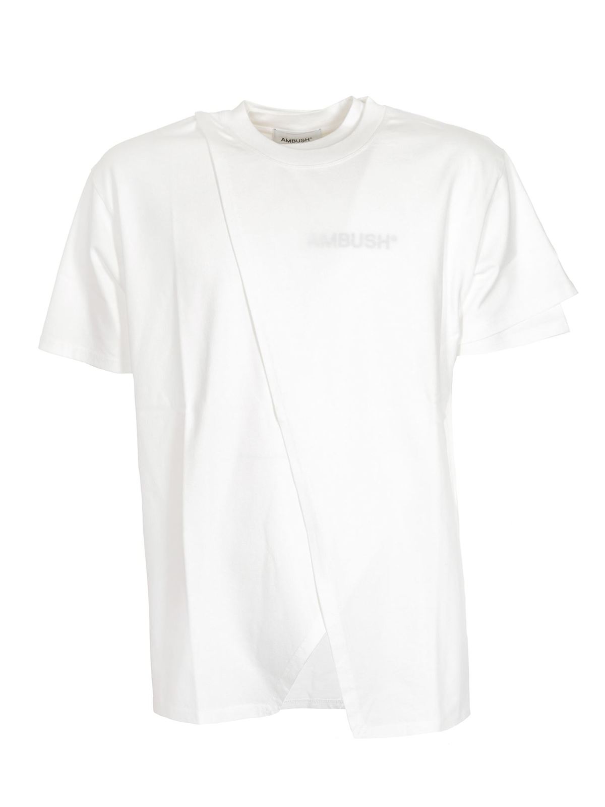 Ambush Wrap-style Front T-shirt In White
