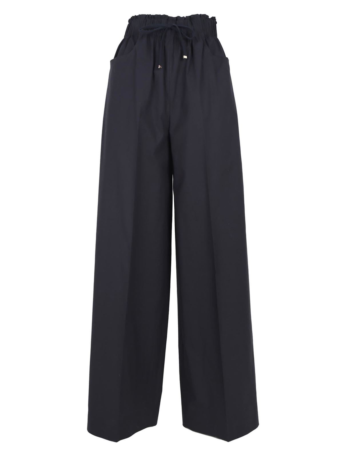 LES COPAINS PALAZZO TROUSERS IN BLUE