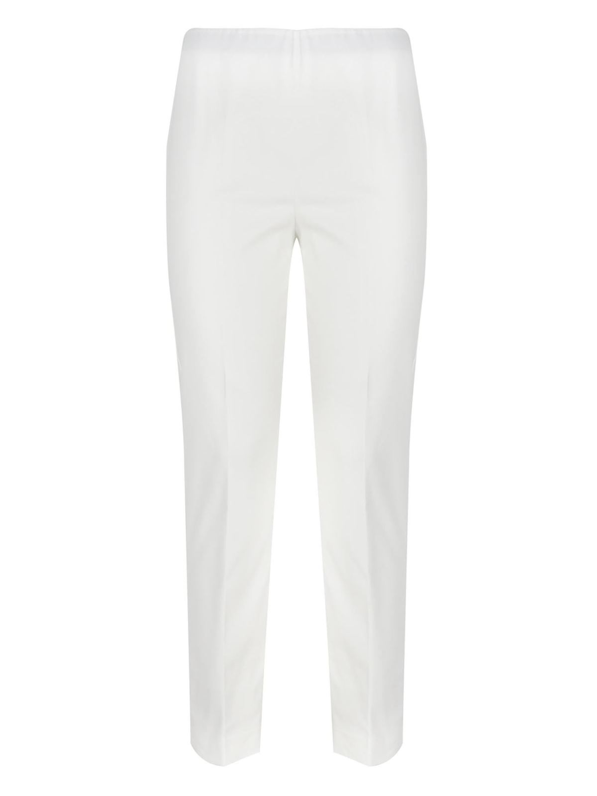 LES COPAINS STRAIGHT TROUSERS IN WHITE