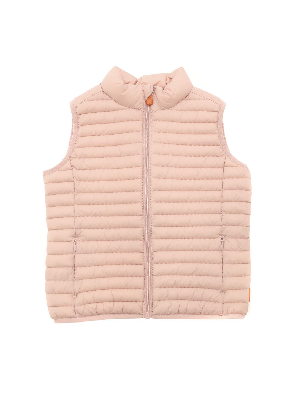 SAVE THE DUCK GIGAX WAISTCOAT IN PINK