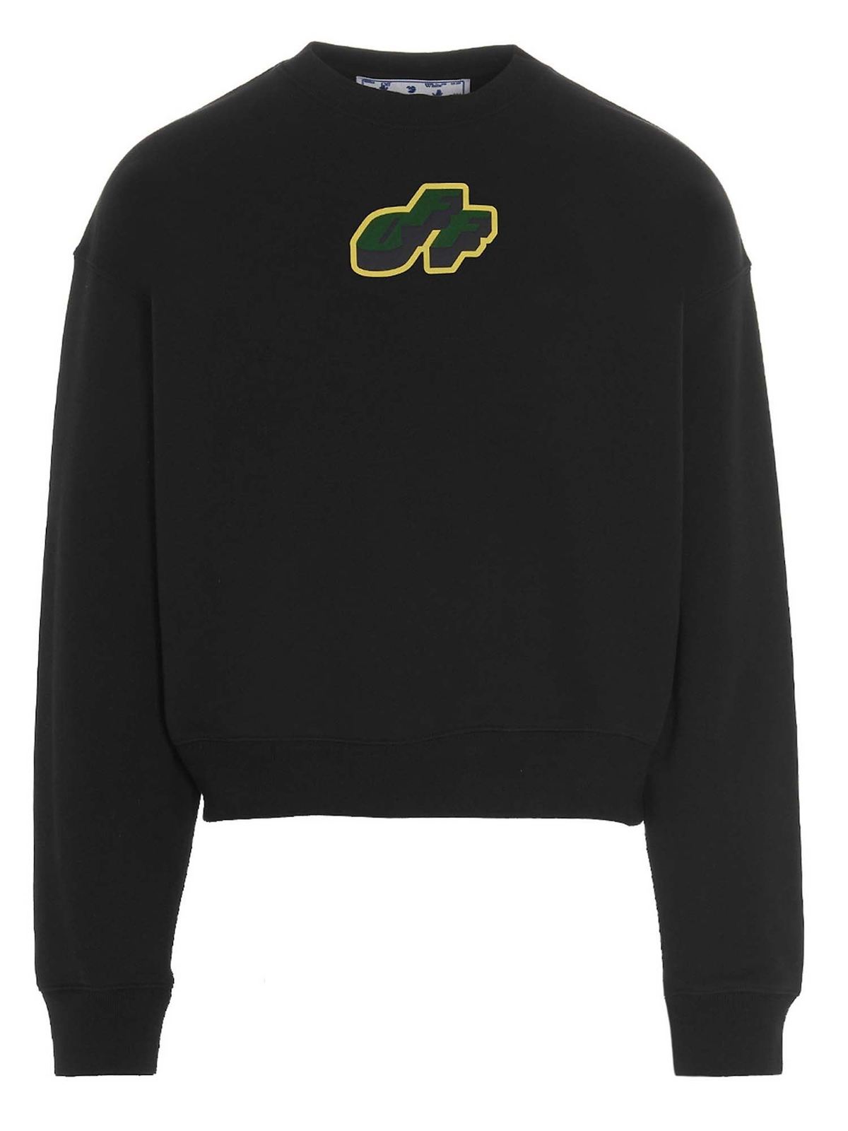 OFF-WHITE TONGUE OUT SWEATSHIRT IN BLACK