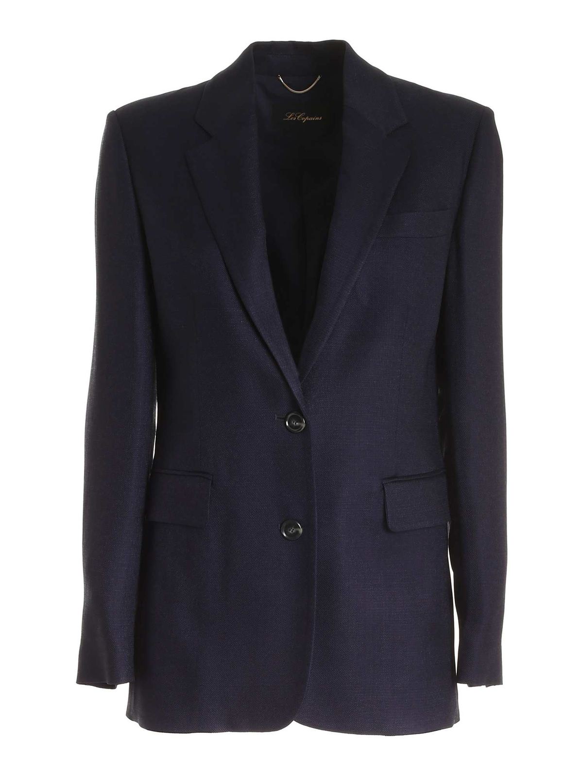 Les Copains Single-breasted Jacket In Blue