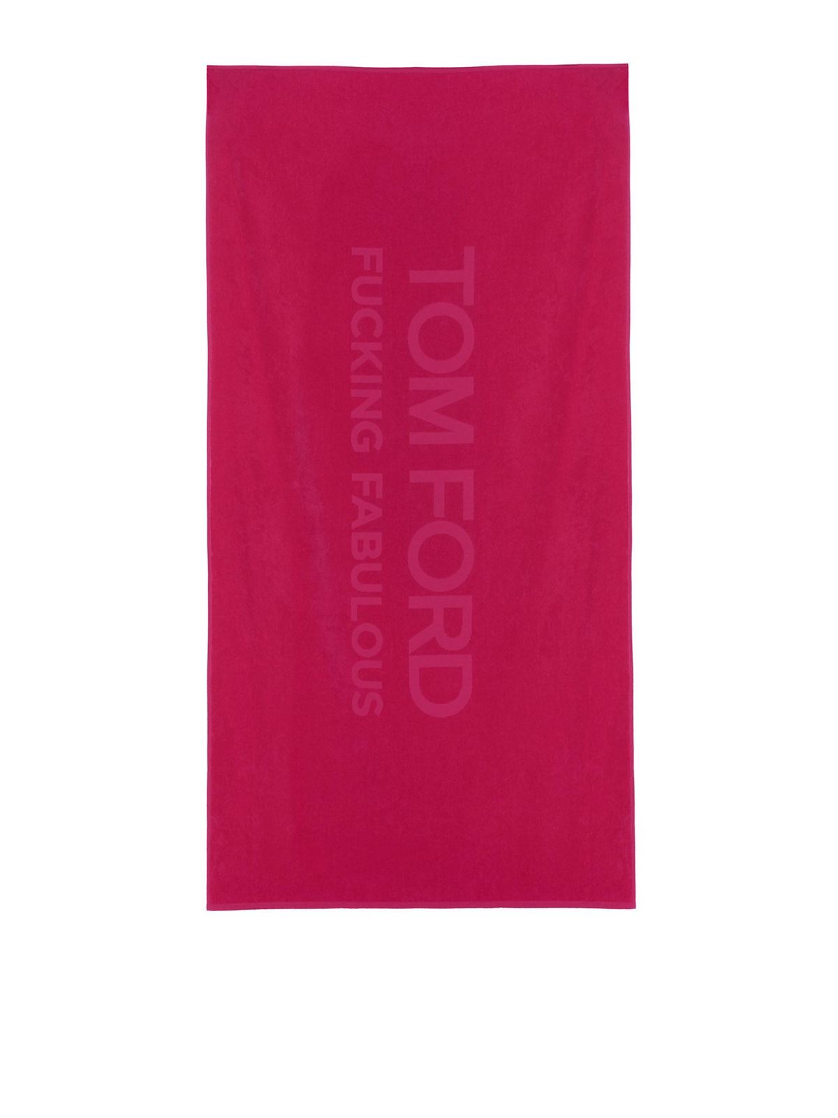 Beach accessories Tom Ford - Velvet towel beach towel in fucsia -  WT001NTTO003U3073