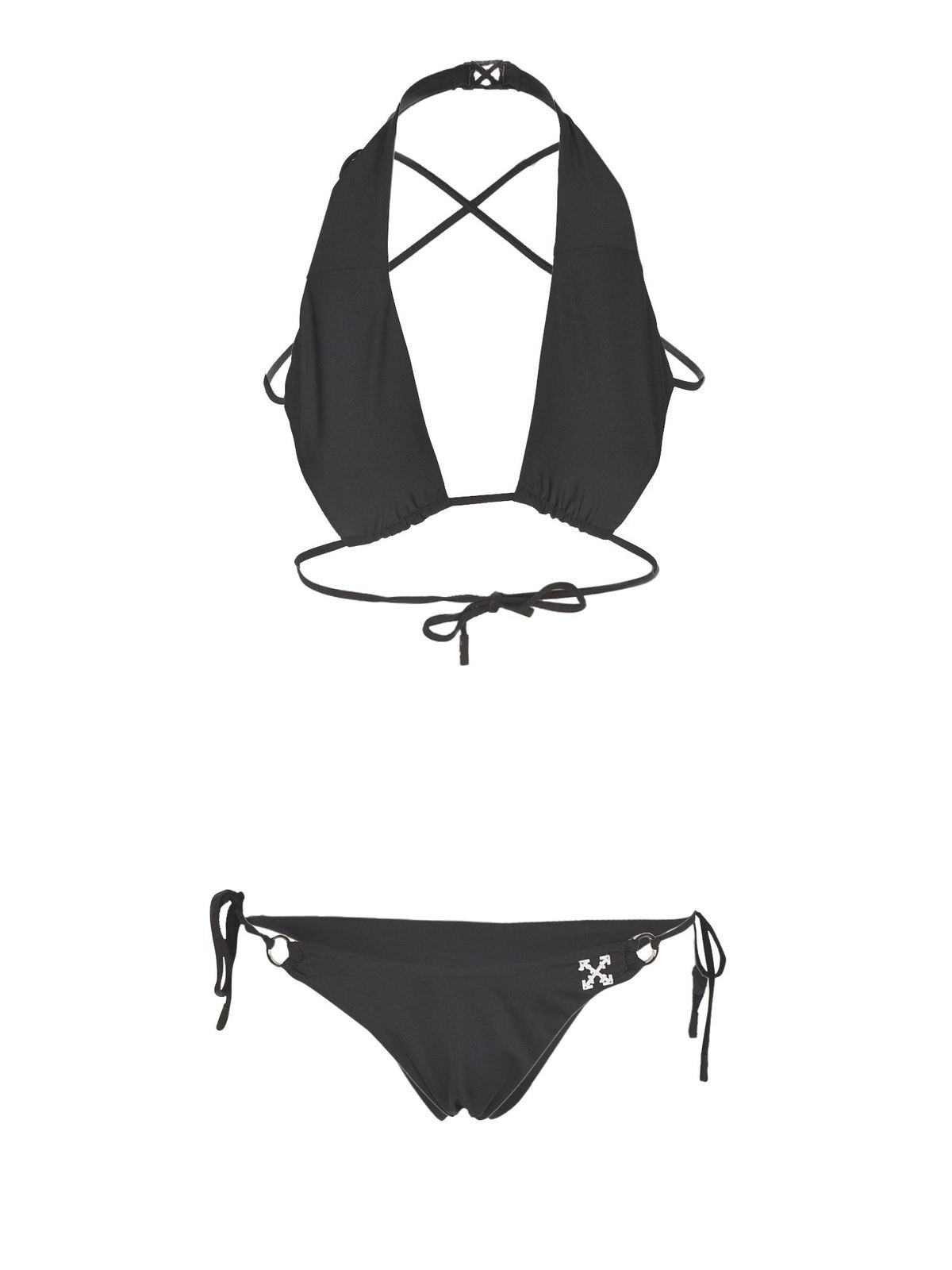 Bikinis Off-White - Logo bikini in black - OWFA057S21JER0011000