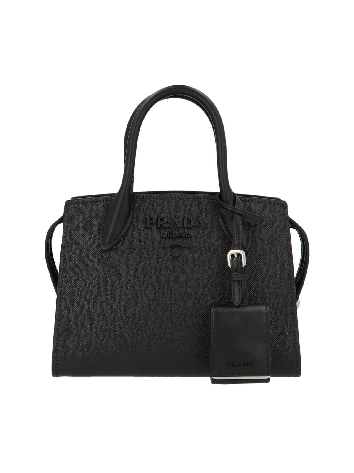 monochrome prada bag
