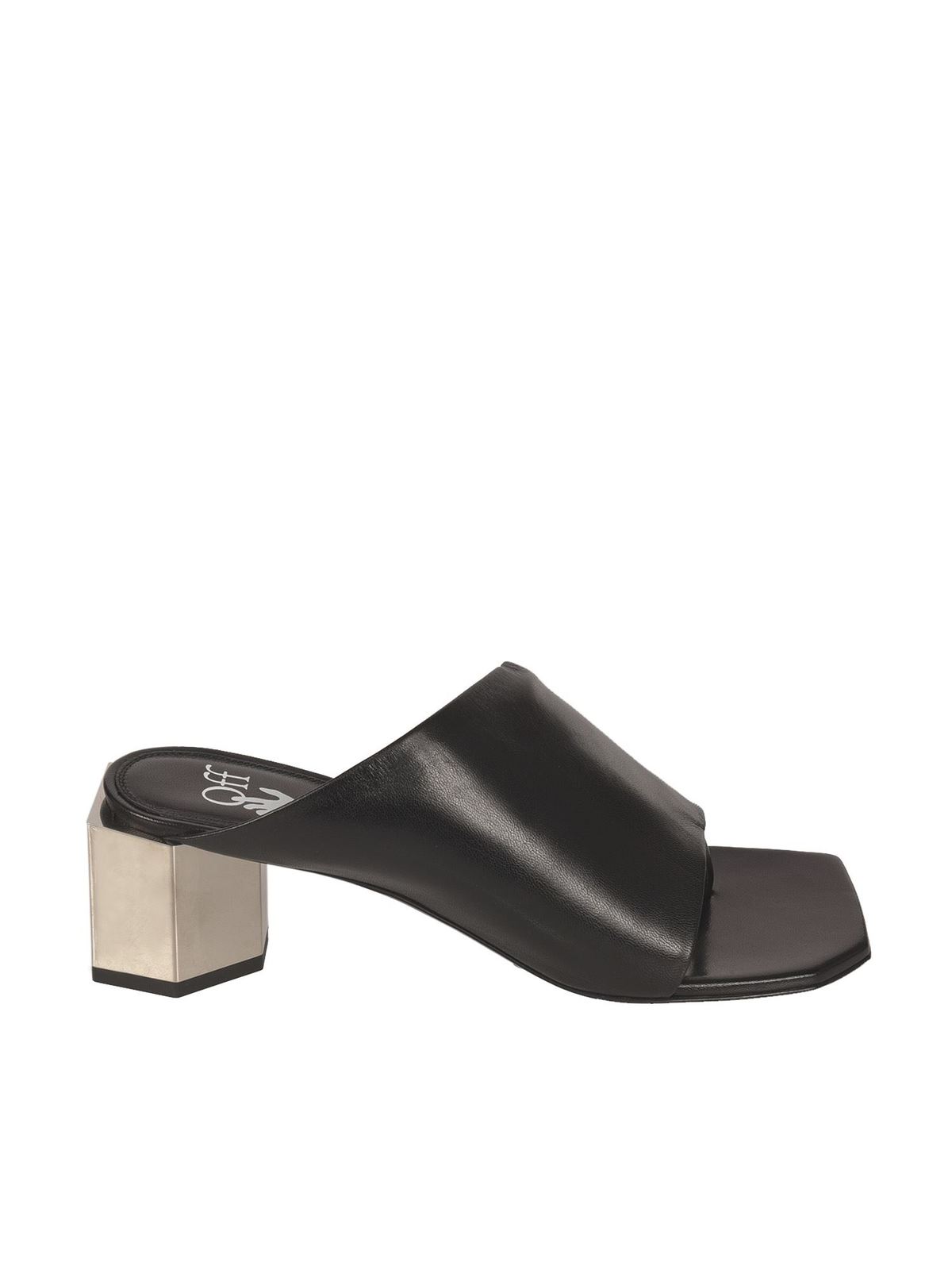 Off-white Hexnut Mules In Black In Black