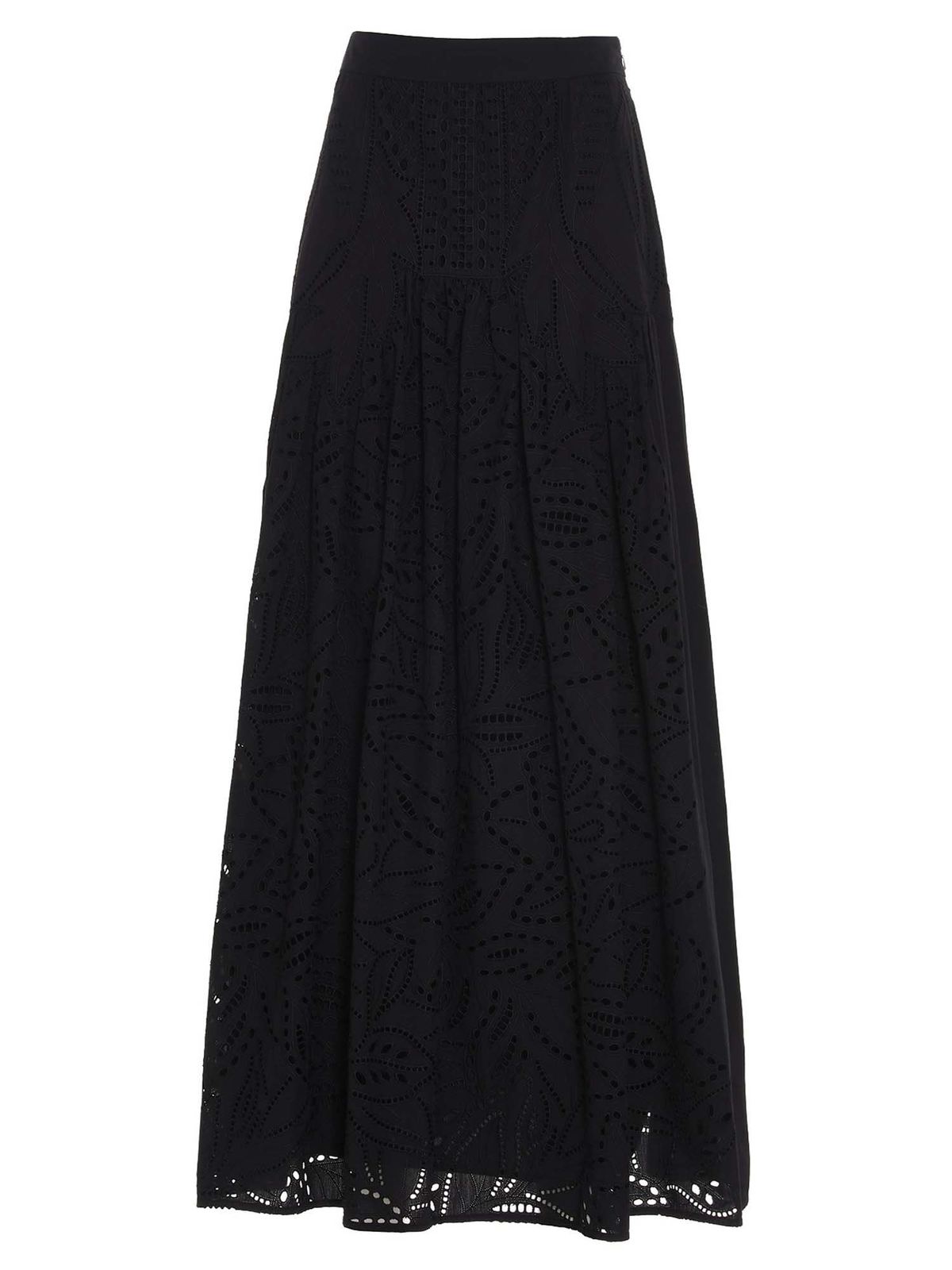 Long skirts Alberta Ferretti - Sangallo skirt in black - 011301400555