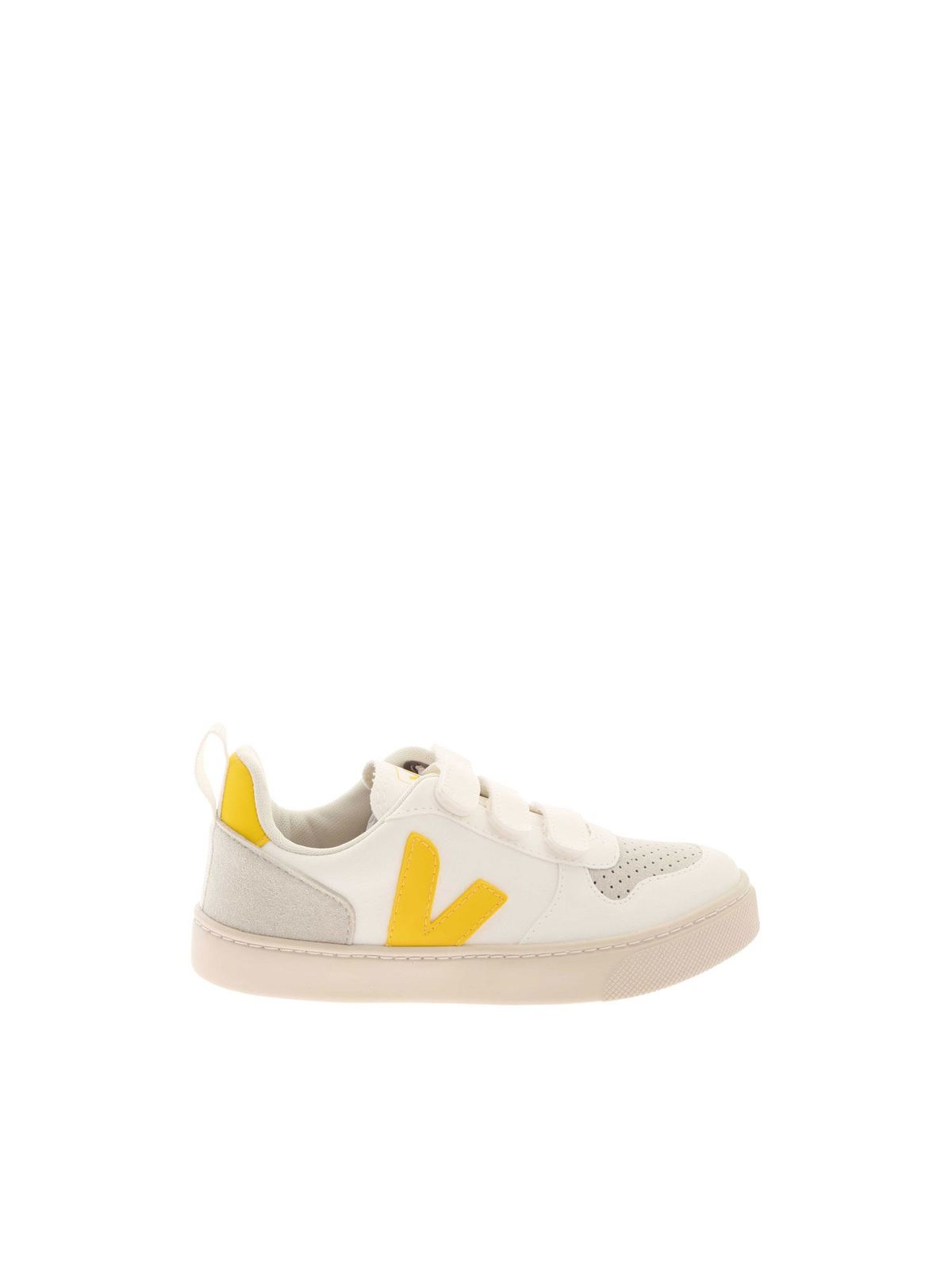 VEJA CONTRASTING DETAILS trainers IN WHITE