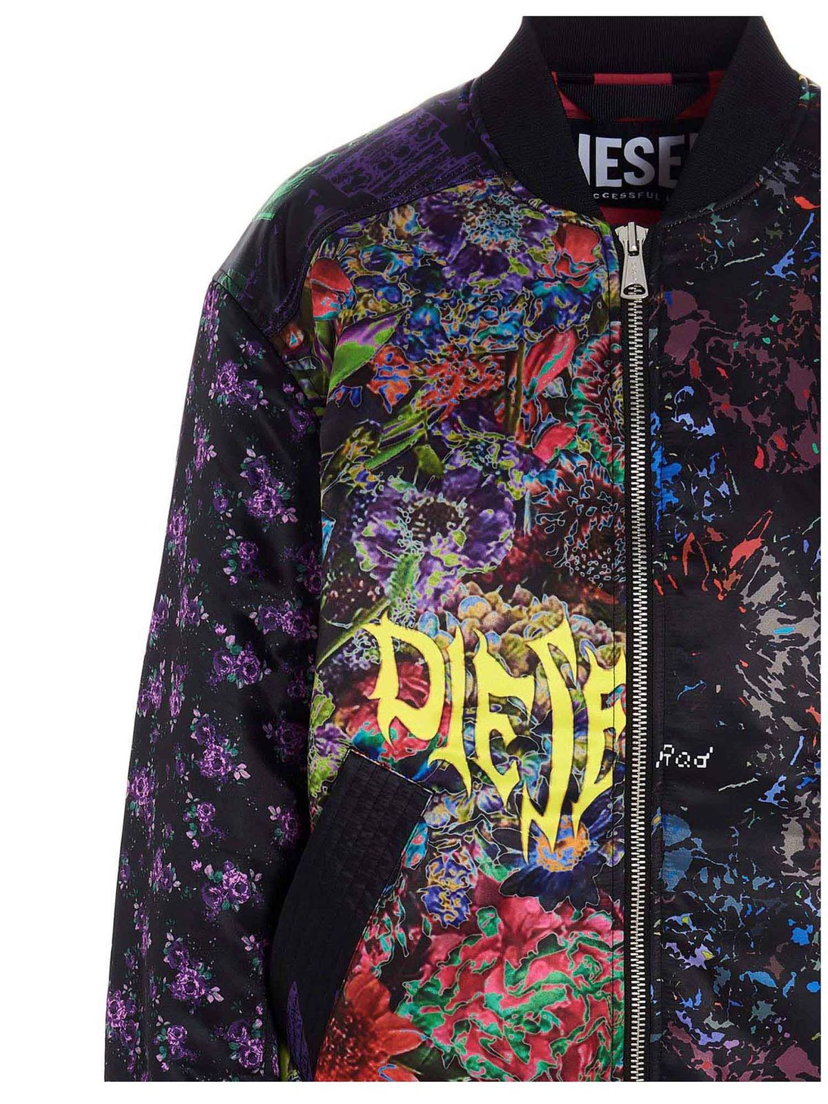 prints multicolor bomber jacket 