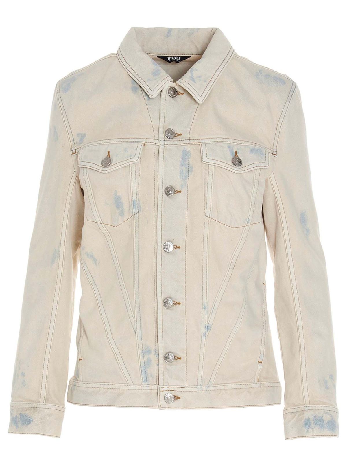 لی Diesel - Washed effect denim jacket 