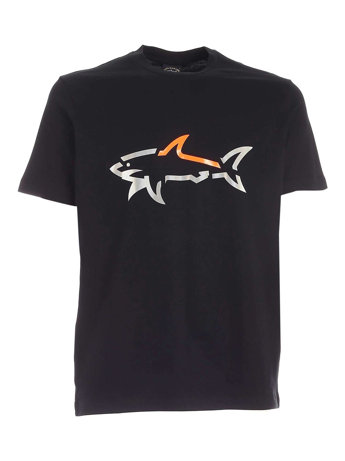 T-shirts Paul & Shark - Reflective logo T-shirt in black - 21411041011