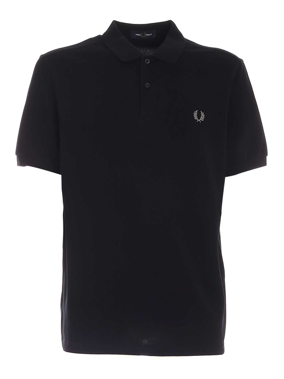 FRED PERRY PLAIN POLO SHIRT IN BLACK