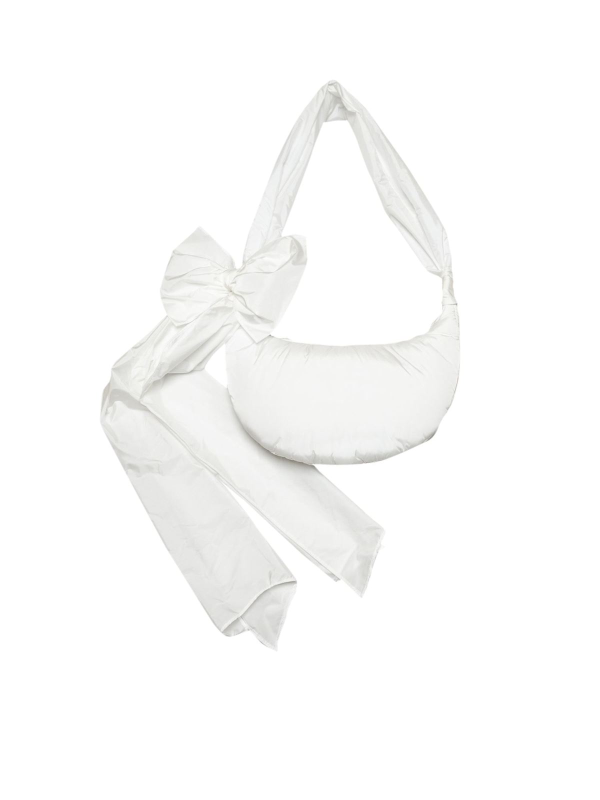 RED VALENTINO MAXI BOW HOBO BAG IN WHITE