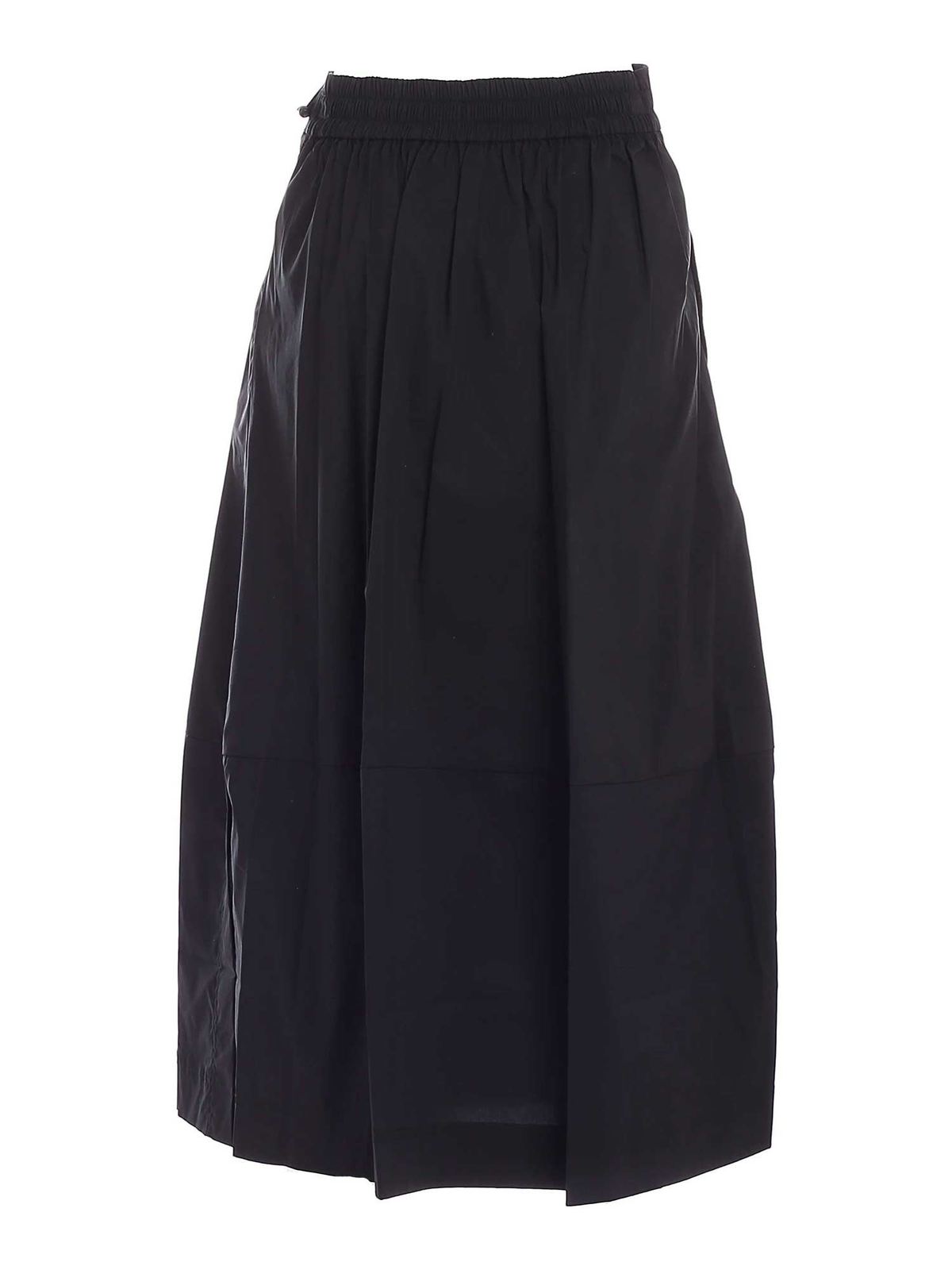 Dkny - Double vent flared skirt in black - Long skirts - P0DN0FK9BLK