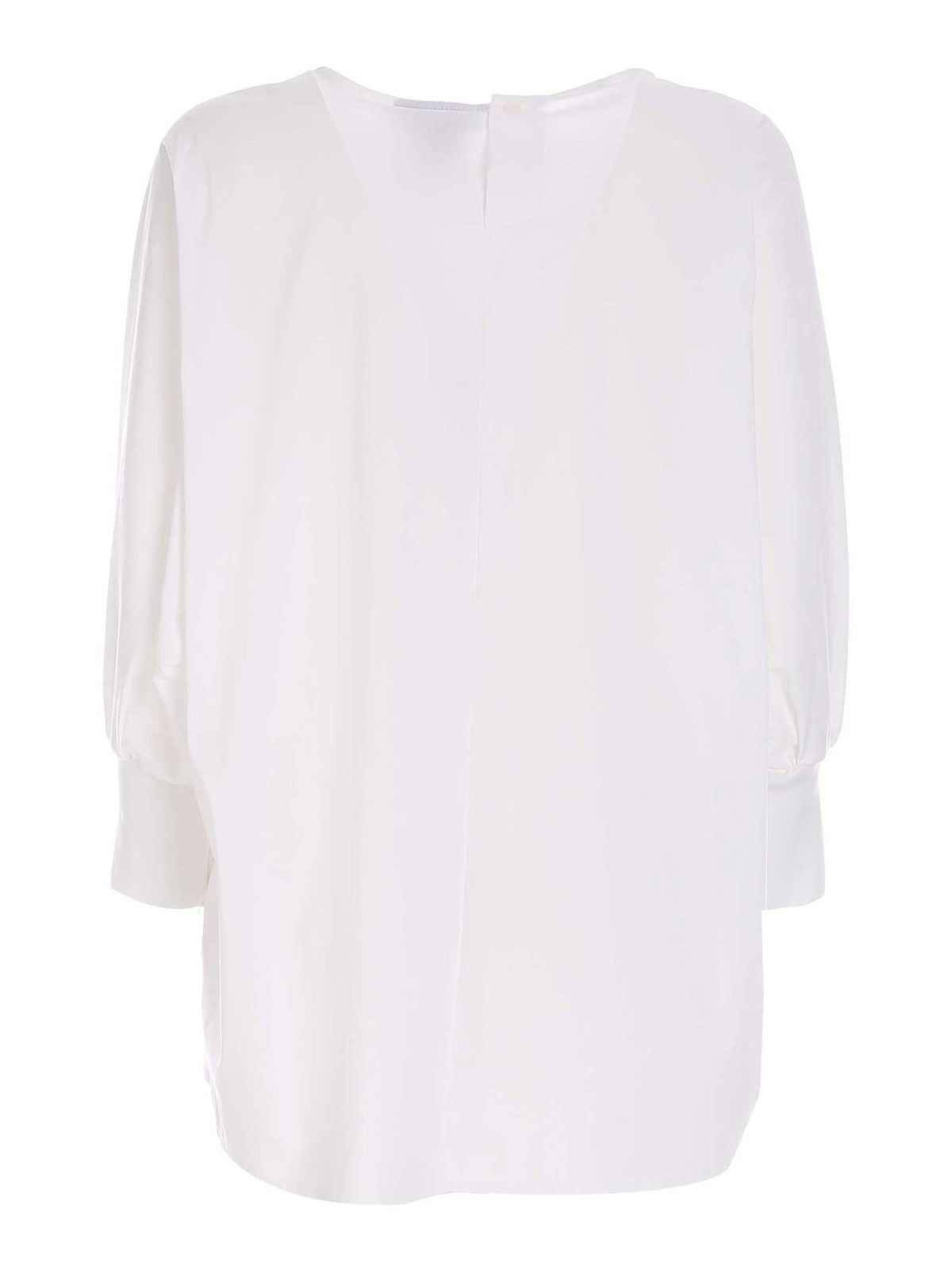 Blouses Dkny - Oversize poplin blouse in white - P0DA0FL2WHT | iKRIX.com