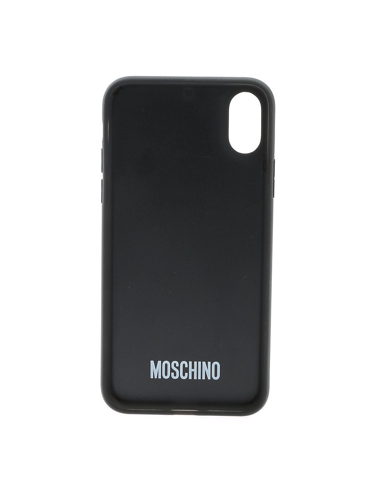 Moschino Xs X Iphone Case In Black Cases Covers