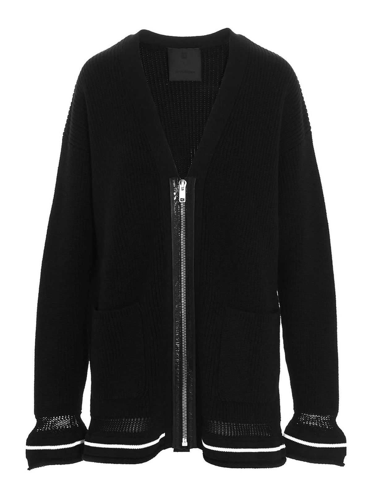 Cardigans Givenchy - Zipped cardigan in black - BW90CQ4Z9M004 | iKRIX.com