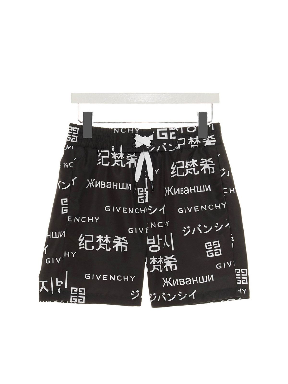 GIVENCHY SURFER SWIMMING TRUNKS IN BLACK
